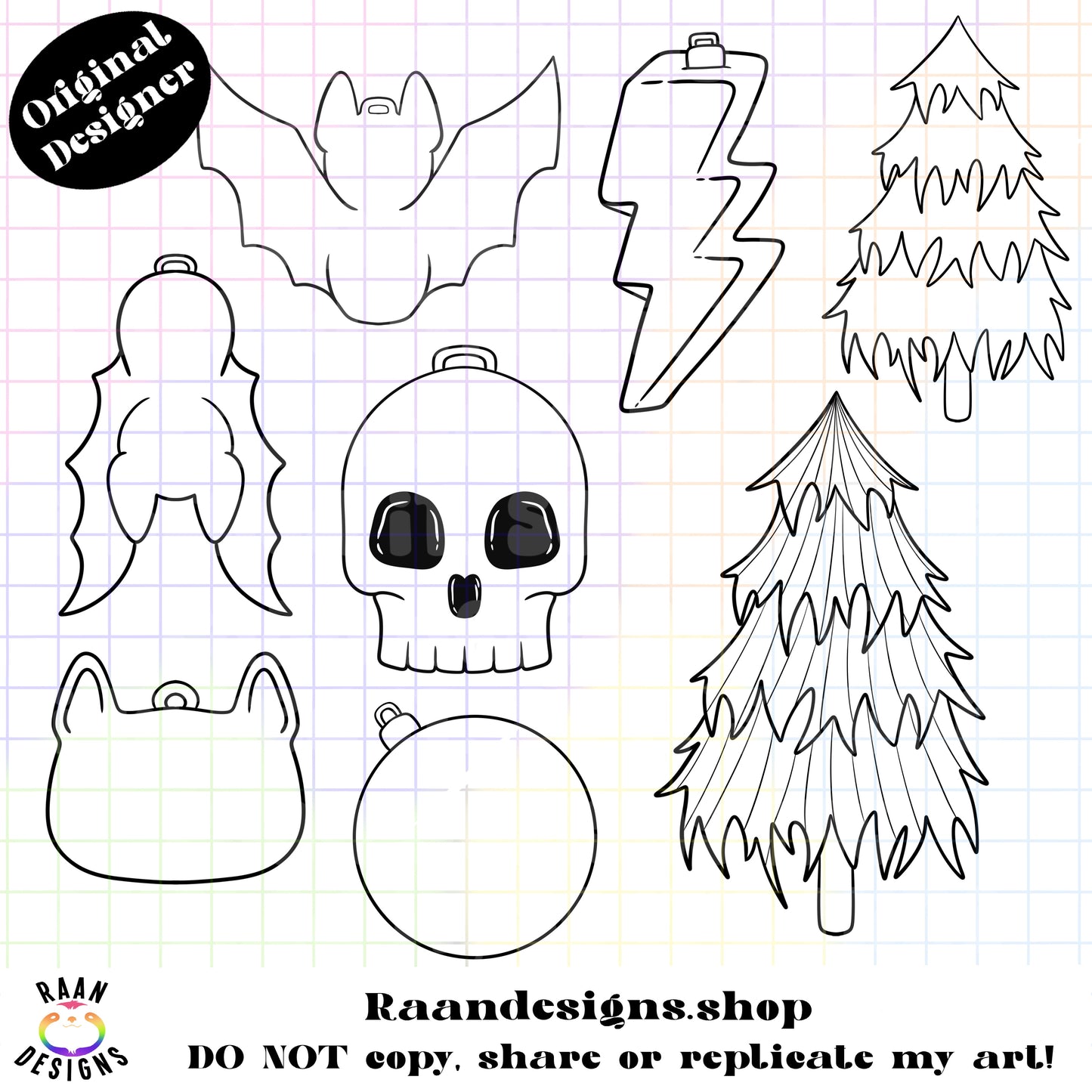 Emo Christmas Outlines