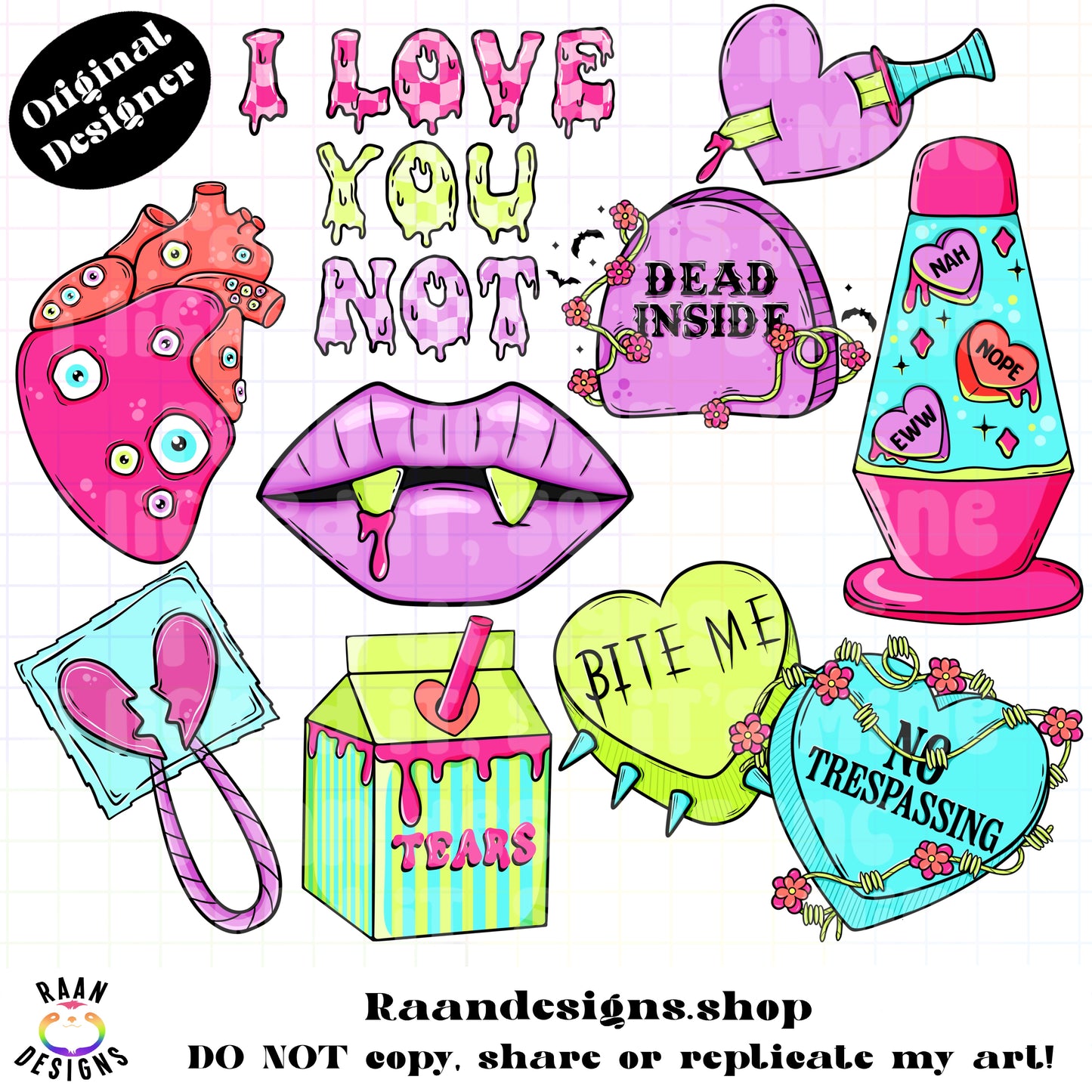Anti Valentine Neon Elements