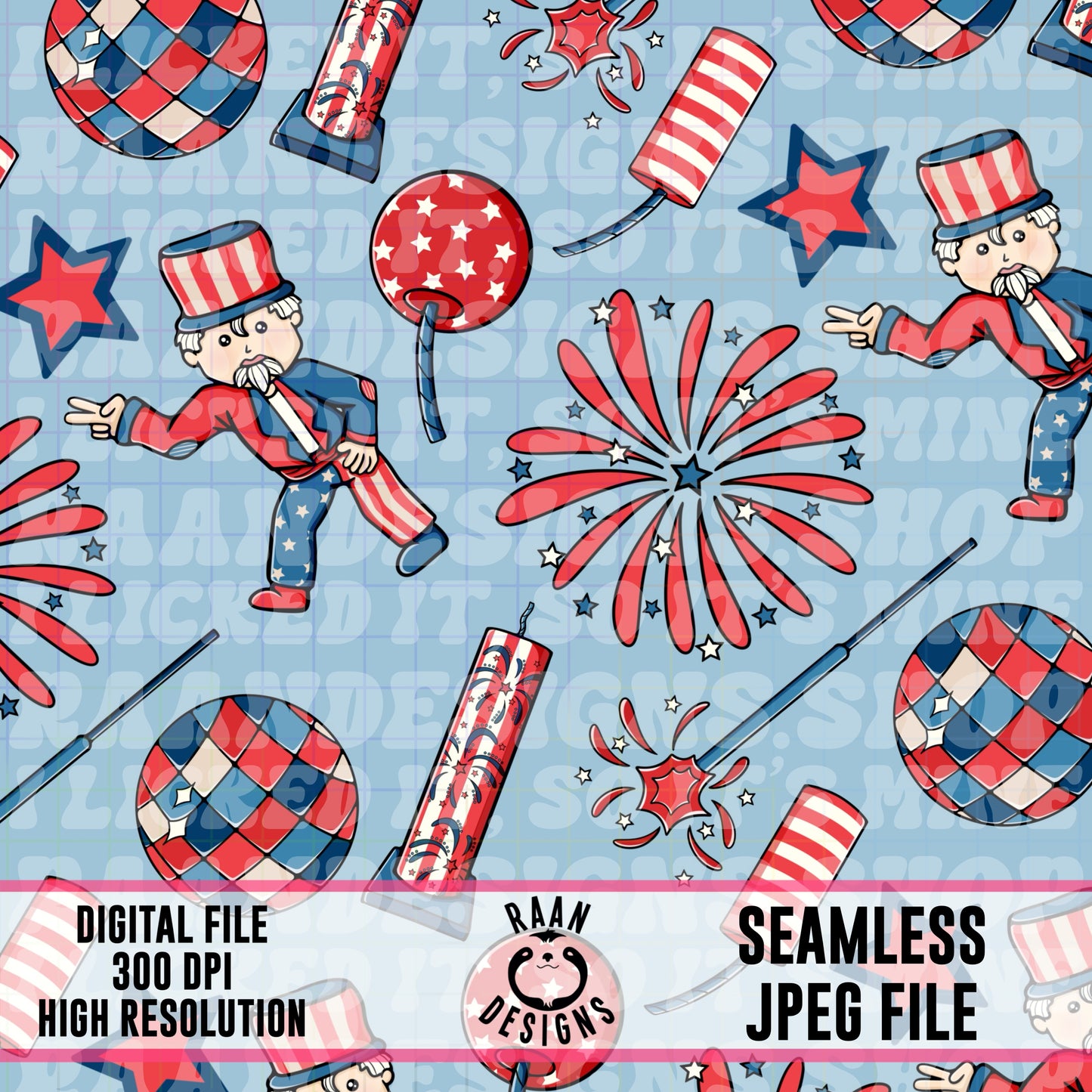 Uncle Sam Peace-Seamless