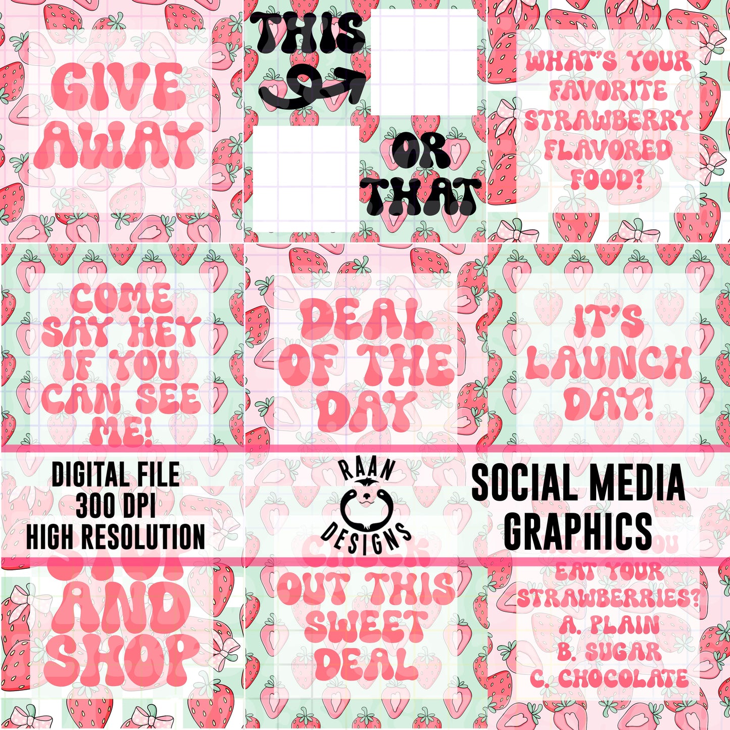 Strawberry-Social Media Graphics