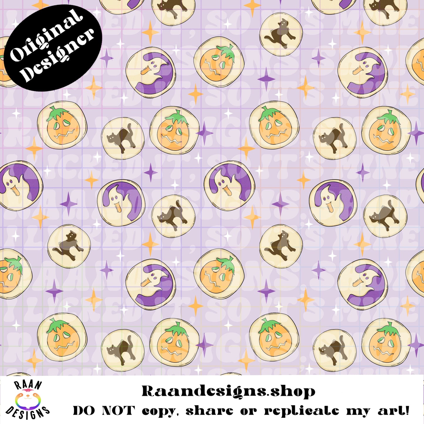 Halloween Cookie Seamless-Small Print