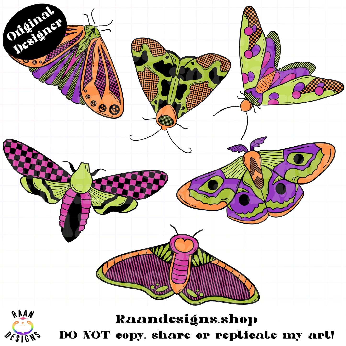 Halloween Moths-Element Set