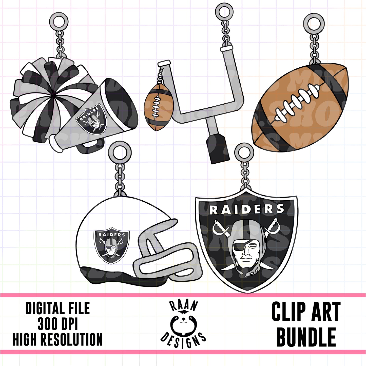 Raider Charm-Clipart Bundle