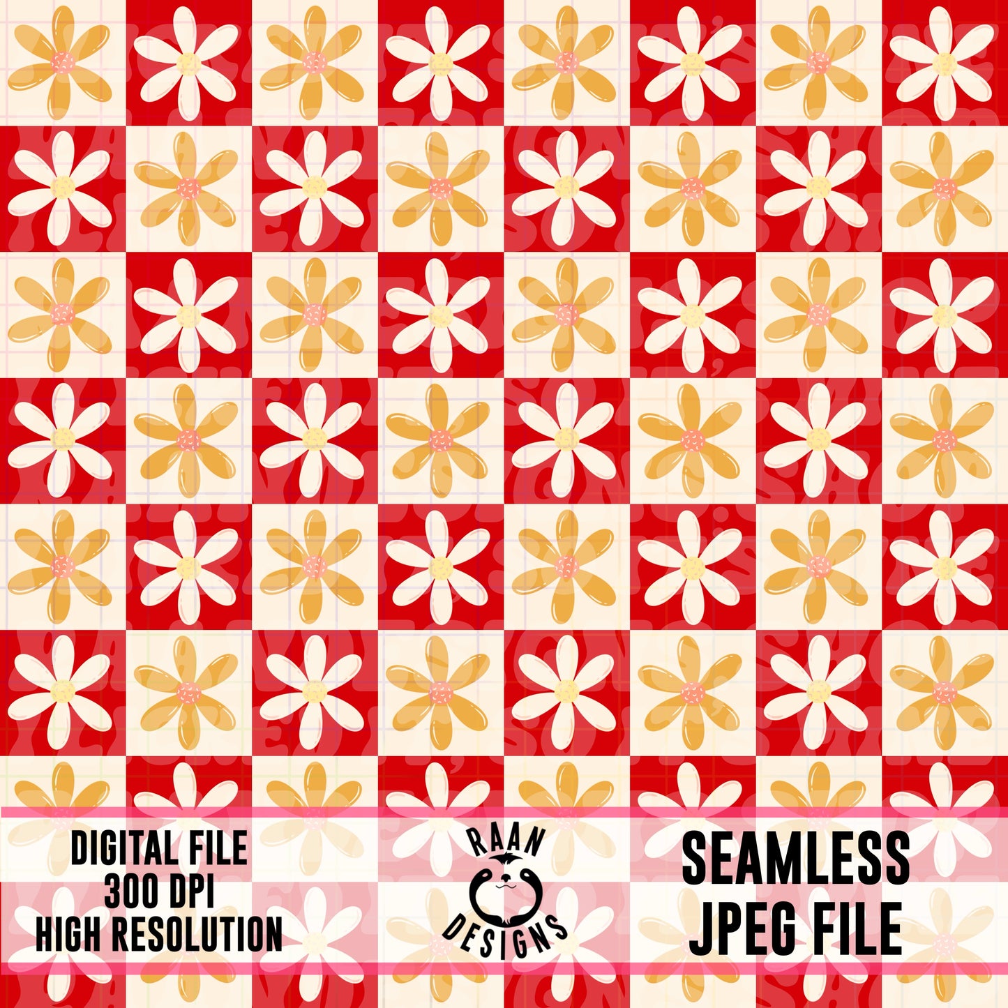 70’s Vintage Floral- Seamless Pattern