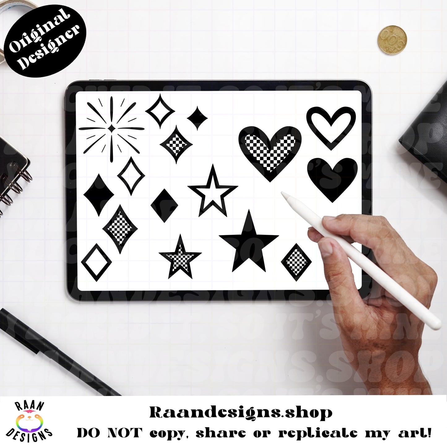Accent Stamps WITH Texture Brushes