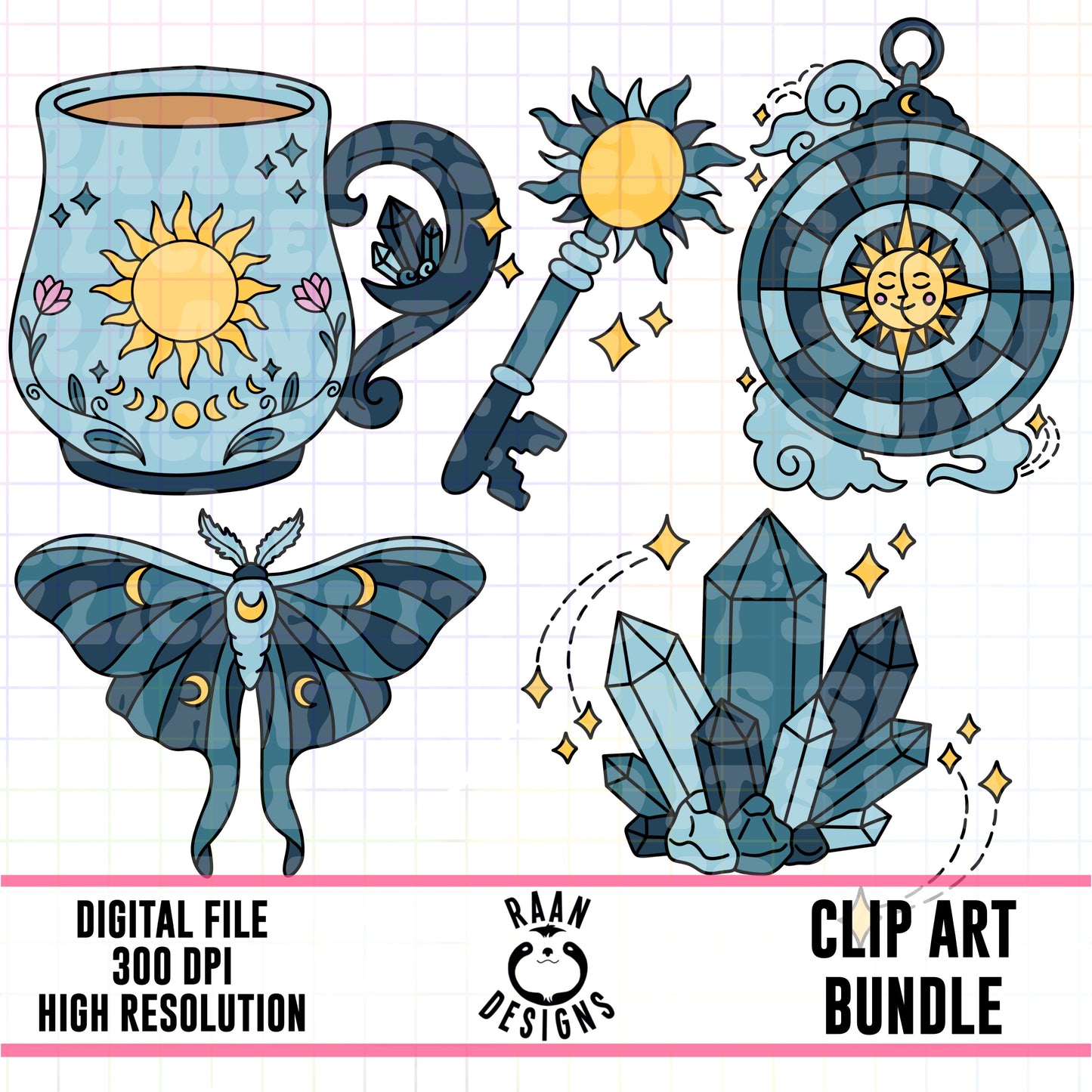 Mystical Celestial-Clipart Bundle