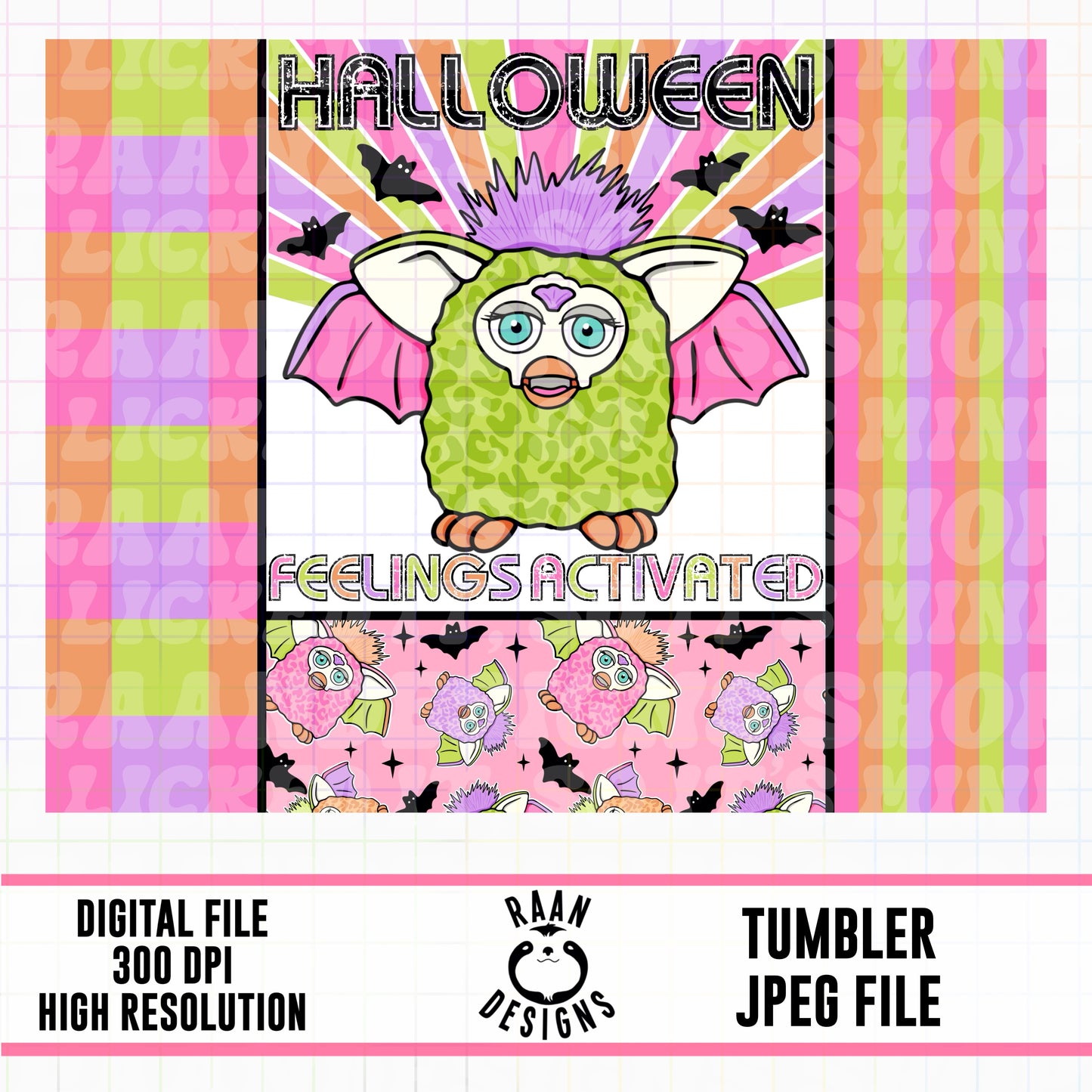 Halloween Furby-Tumbler