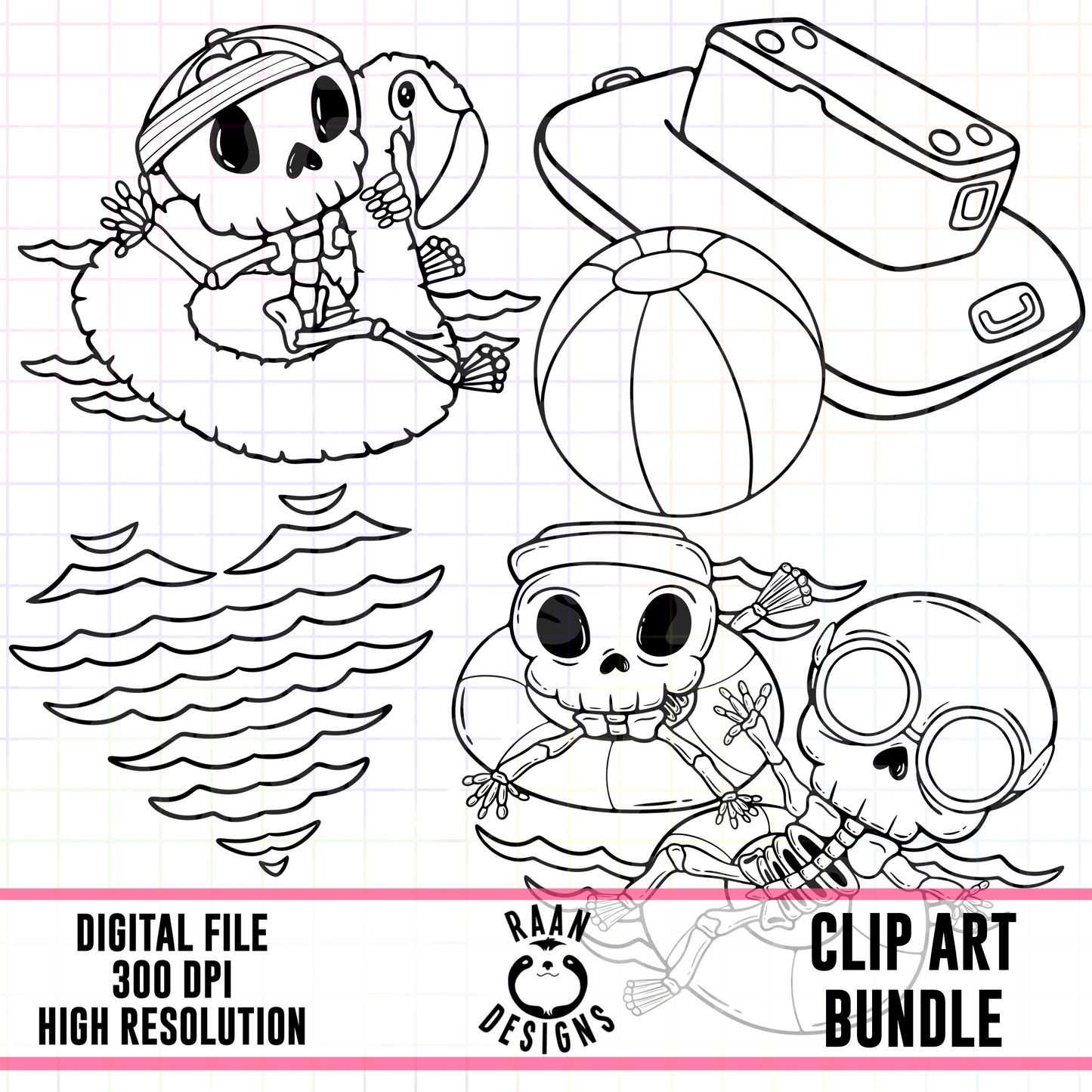 Skelly Summer Outline Bundle