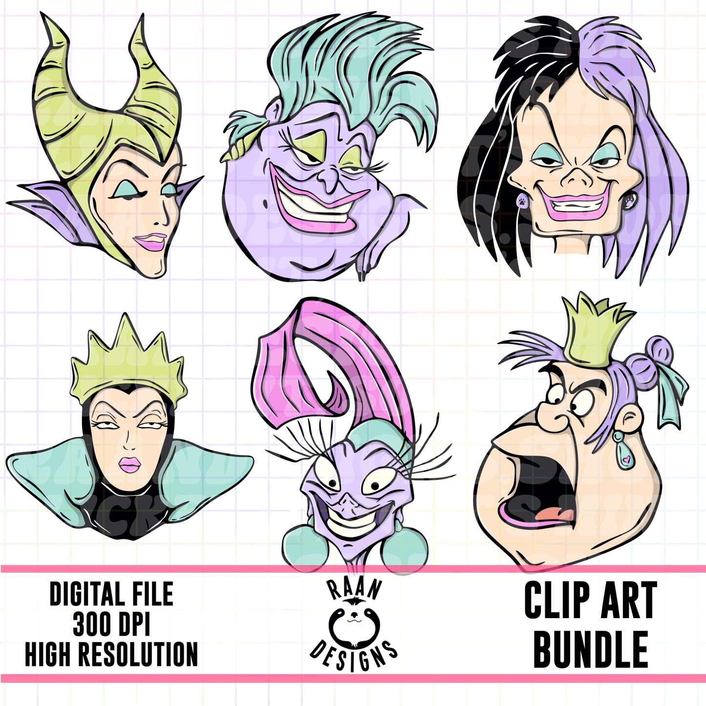 Female Villains-Clipart Bundle