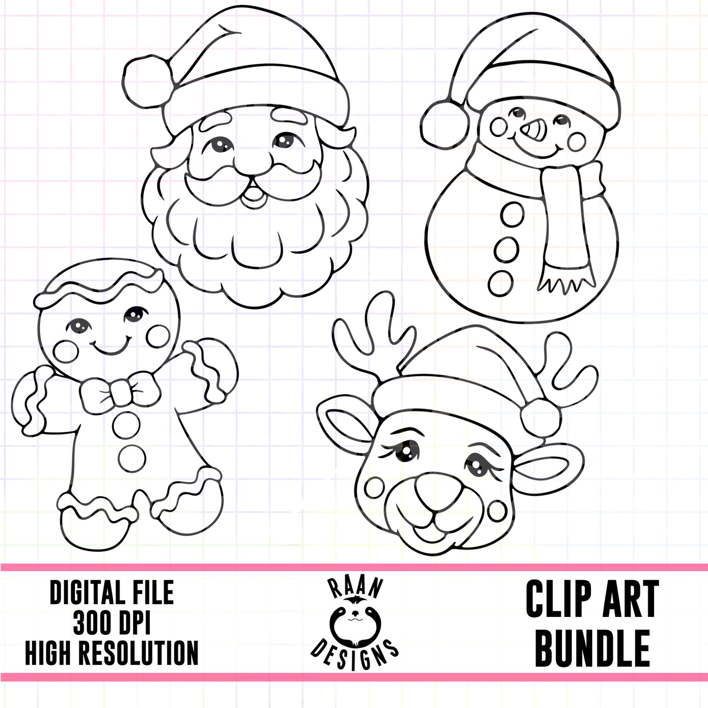 Christmas Characters-Clipart Bundle
