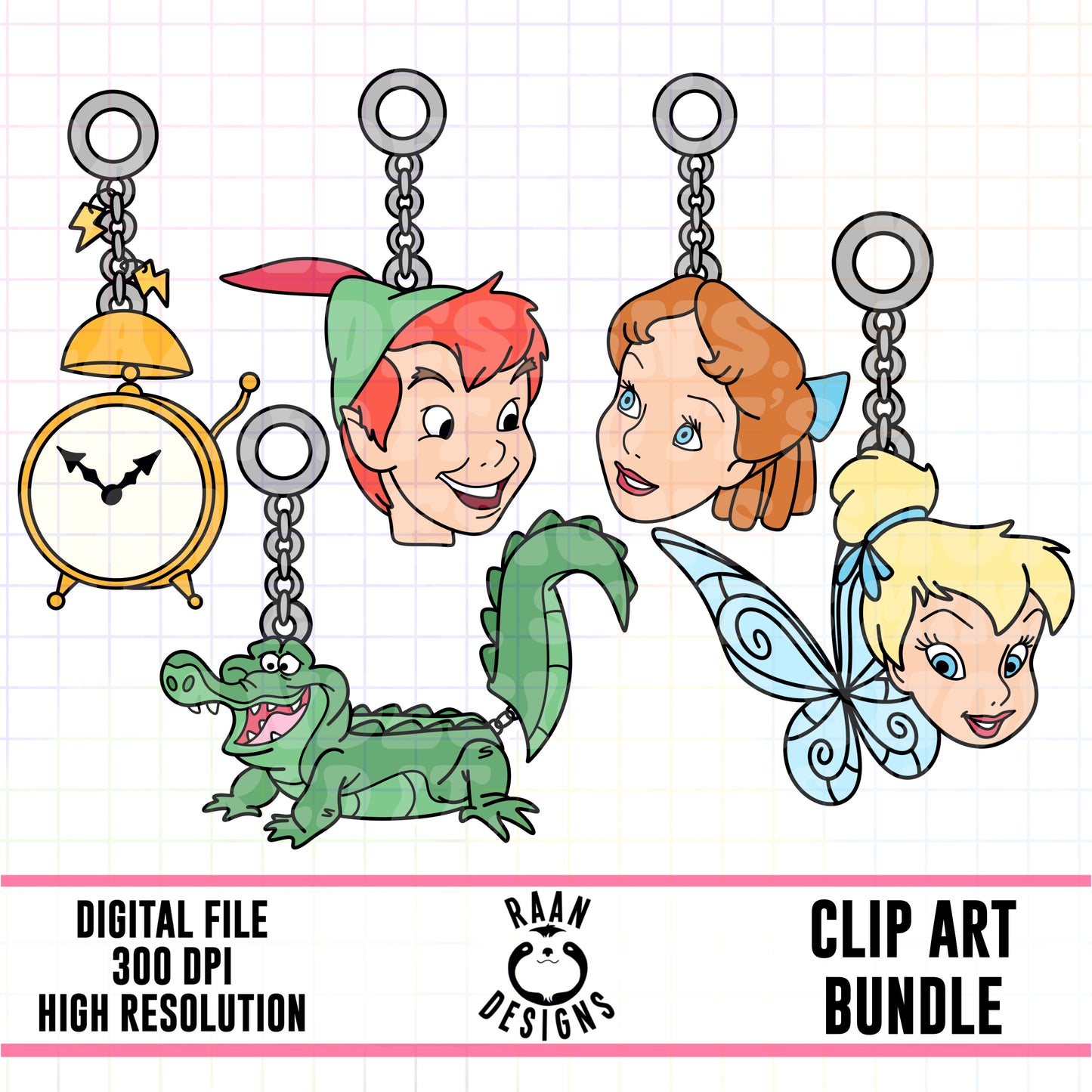 Peter Pan Charms -Clipart Bundle