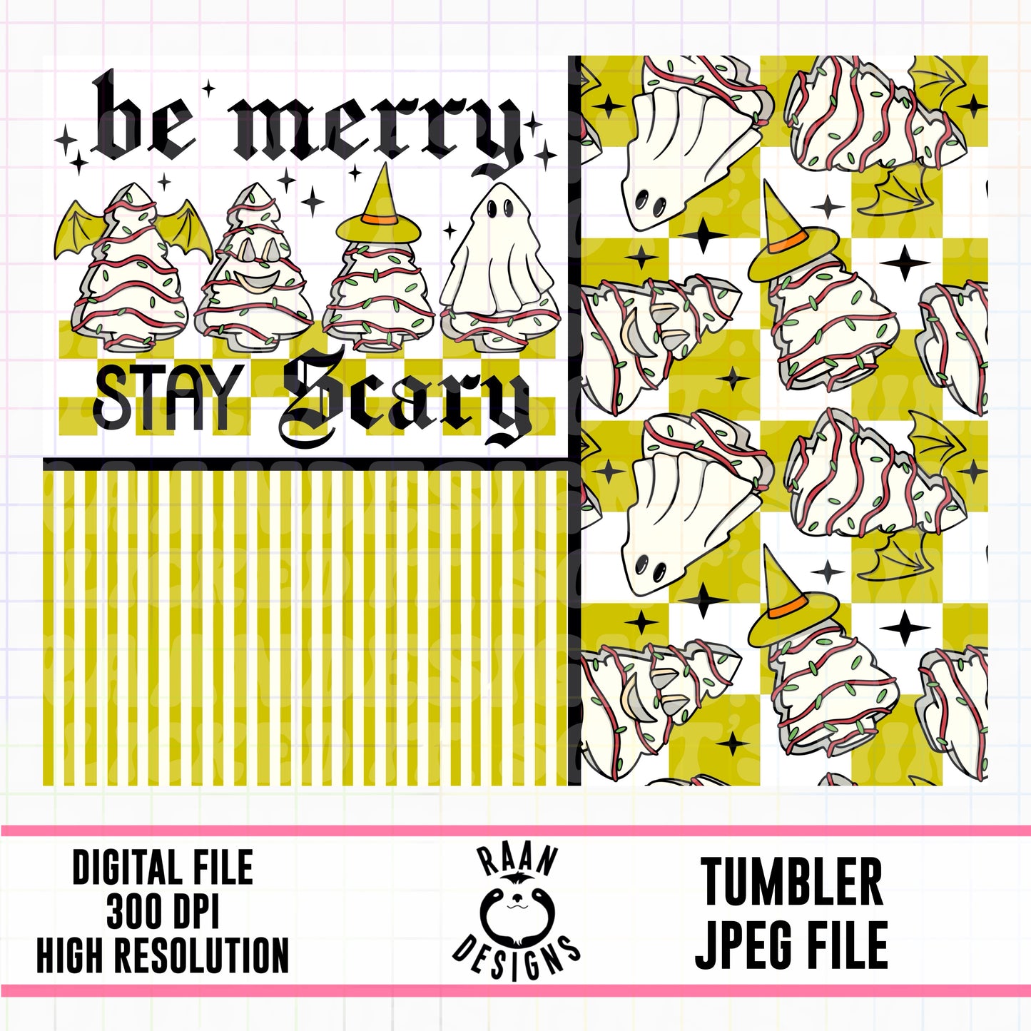 Be Merry Stay Scary Green-Tumbler