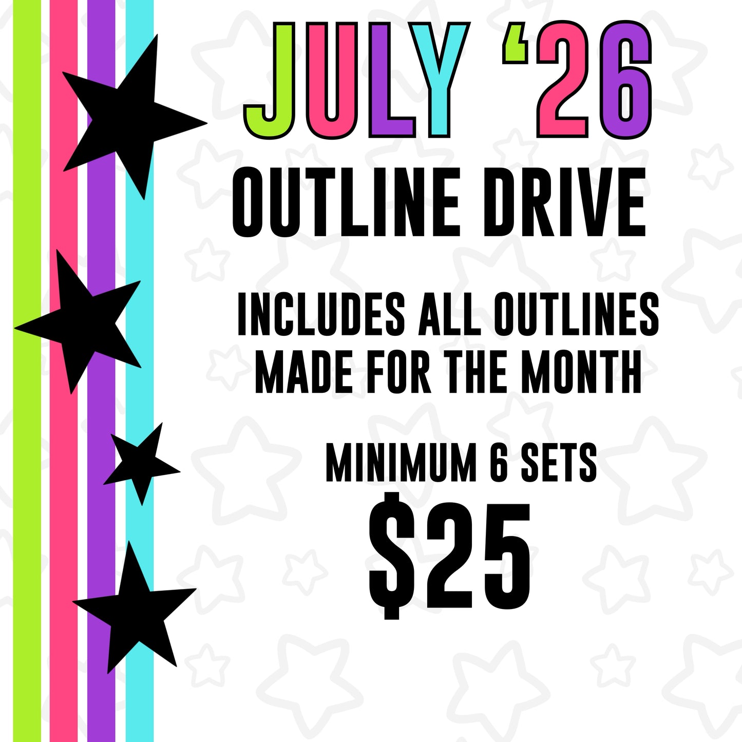 July 2026 Outline Clipart Reseller Drive