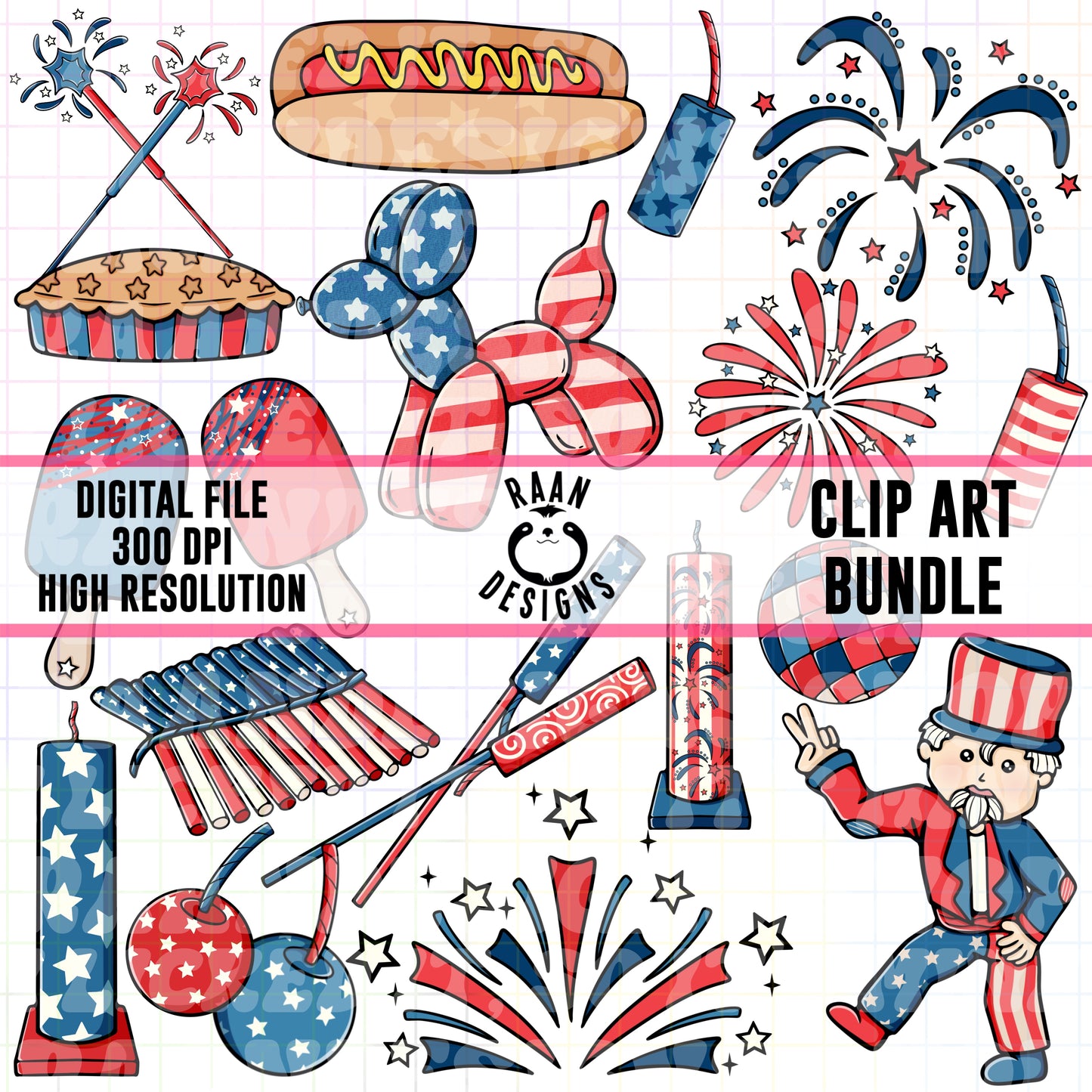 4th of July-Mega Clipart Bundle