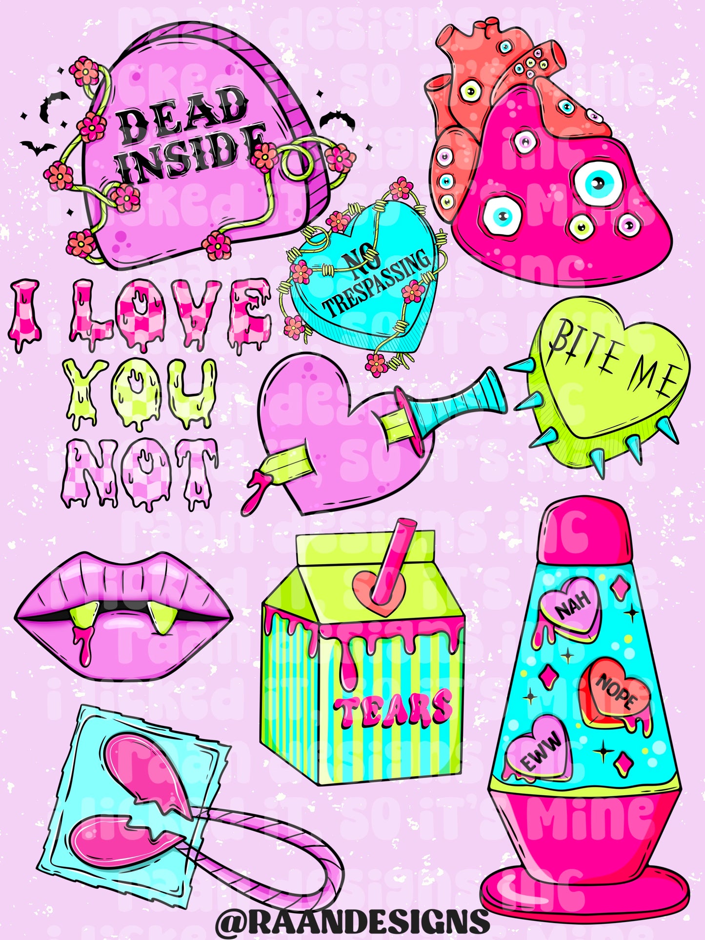 Anti Valentine Neon Elements