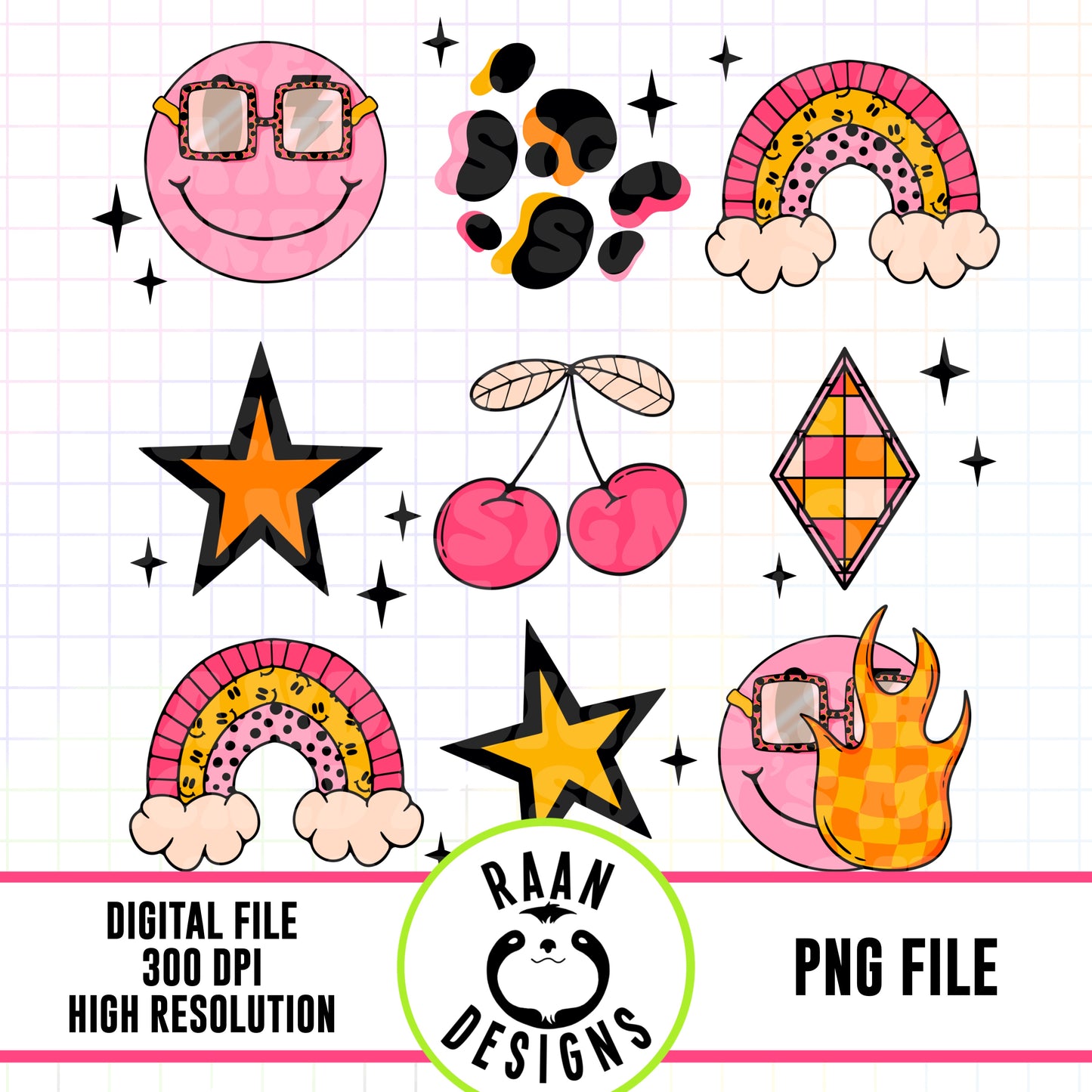 Retro Smiley Collage