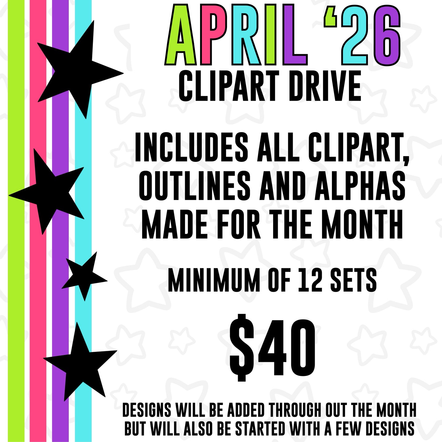 April 2026 Clipart Drive