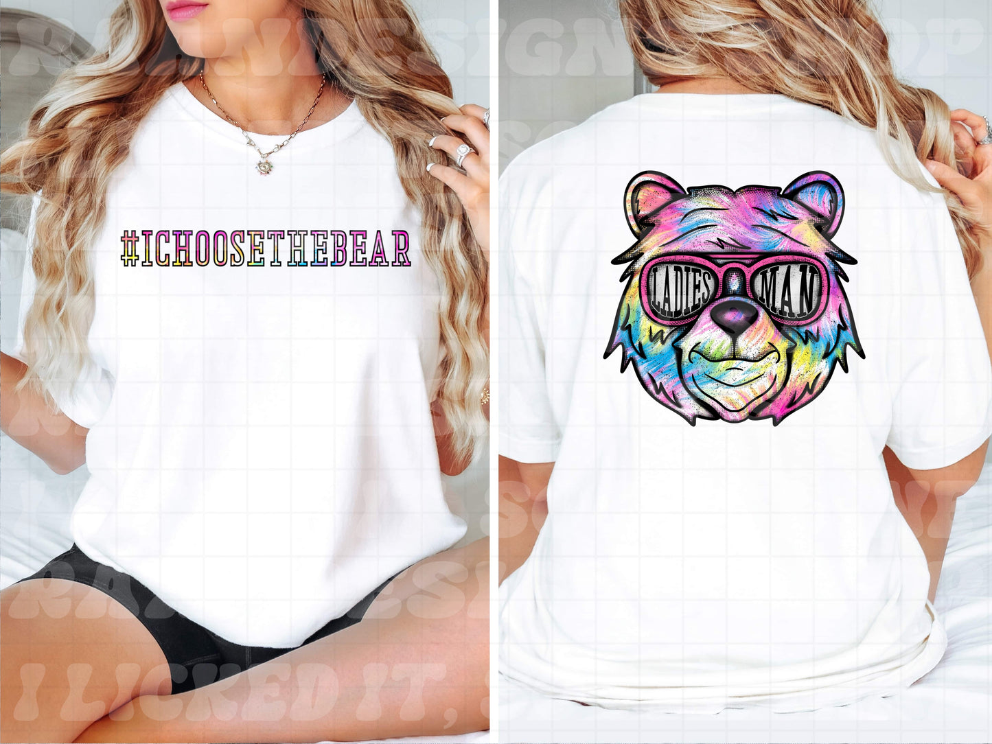 I Choose The Bear-Tiedye
