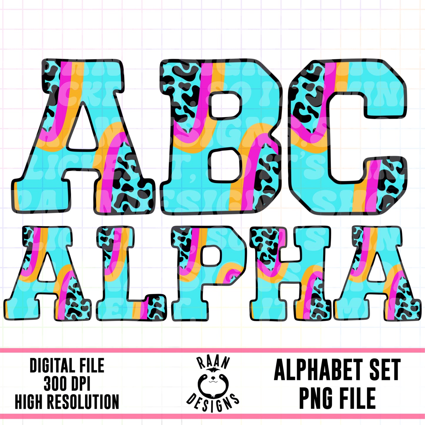 Retro Cheetah Alpha Set