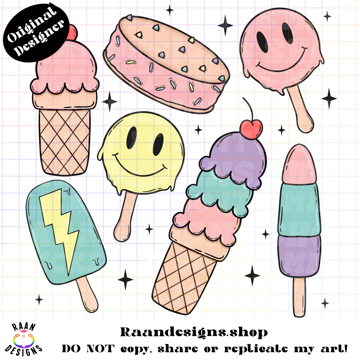 Summer Icecream Elements