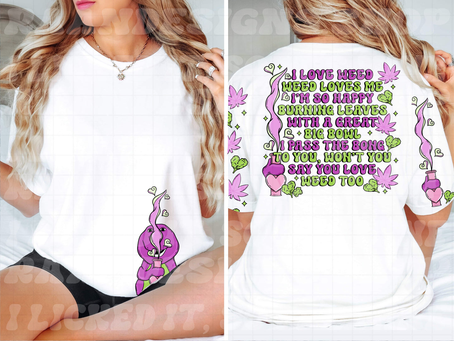 I Love Weed-Barney Sleeves