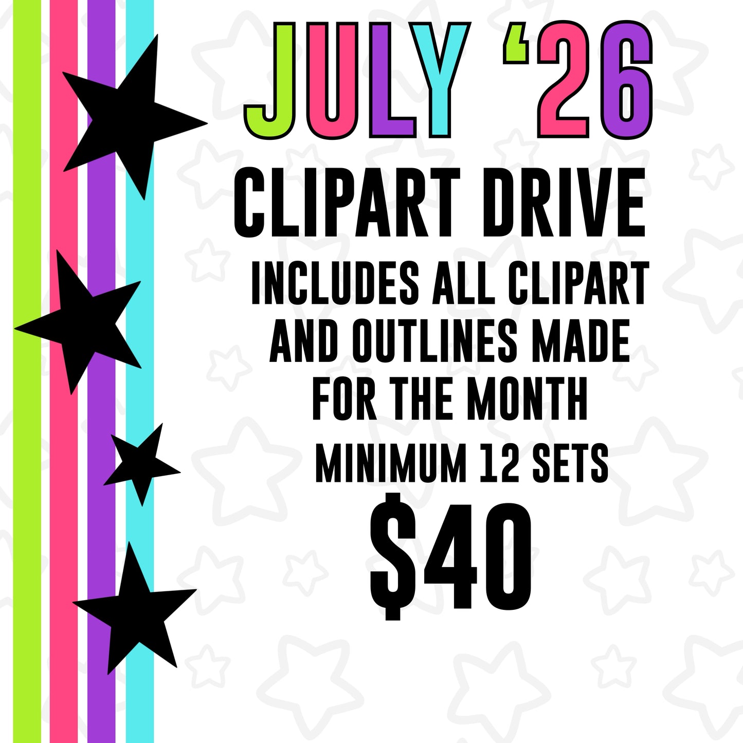 July 2026 Clipart Drive