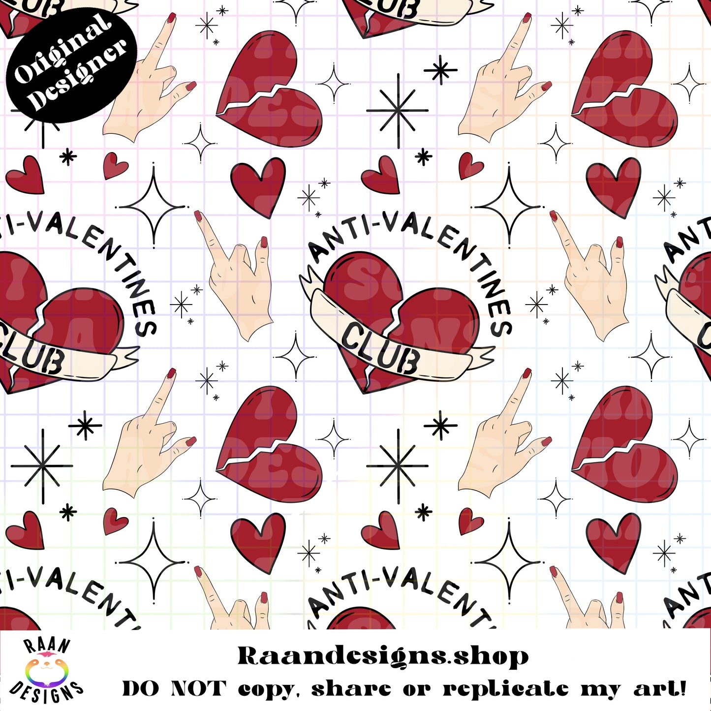 Anti-Valentine Seamless-White