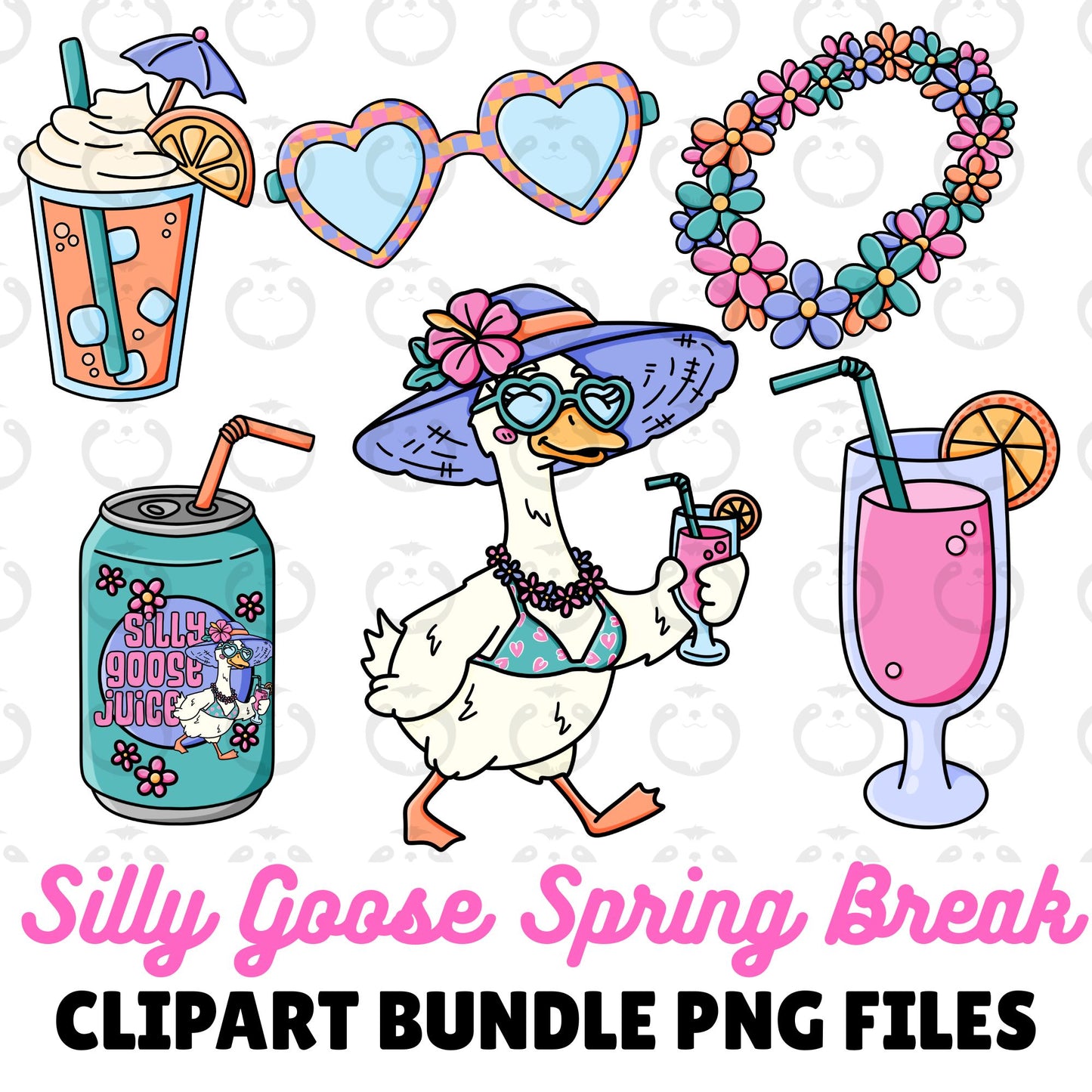 Silly Goose Spring Break-Clipart Bundle