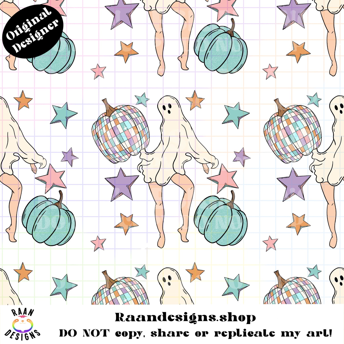 Party Ghoul White Seamless