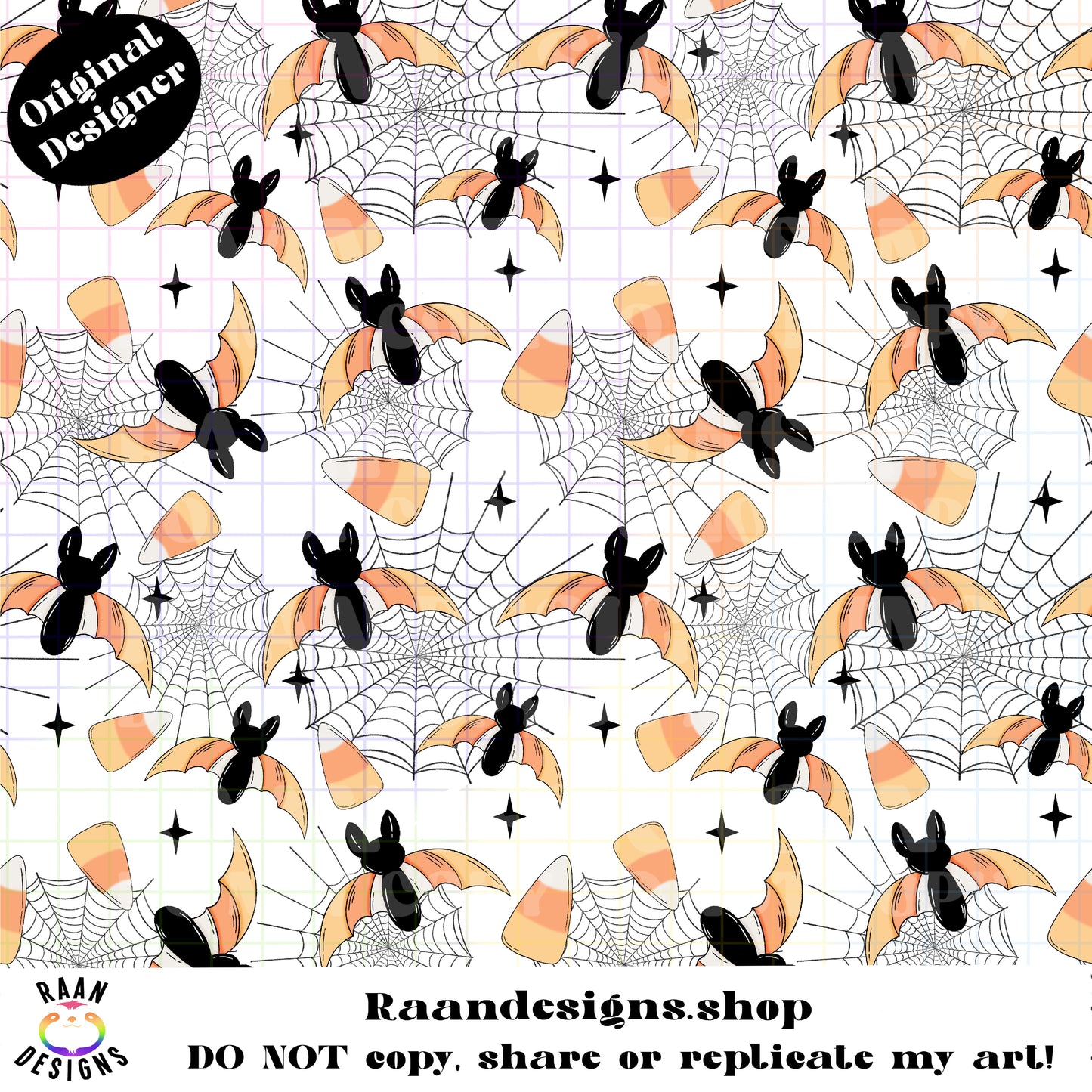 Candy Corn Bats-Seamless