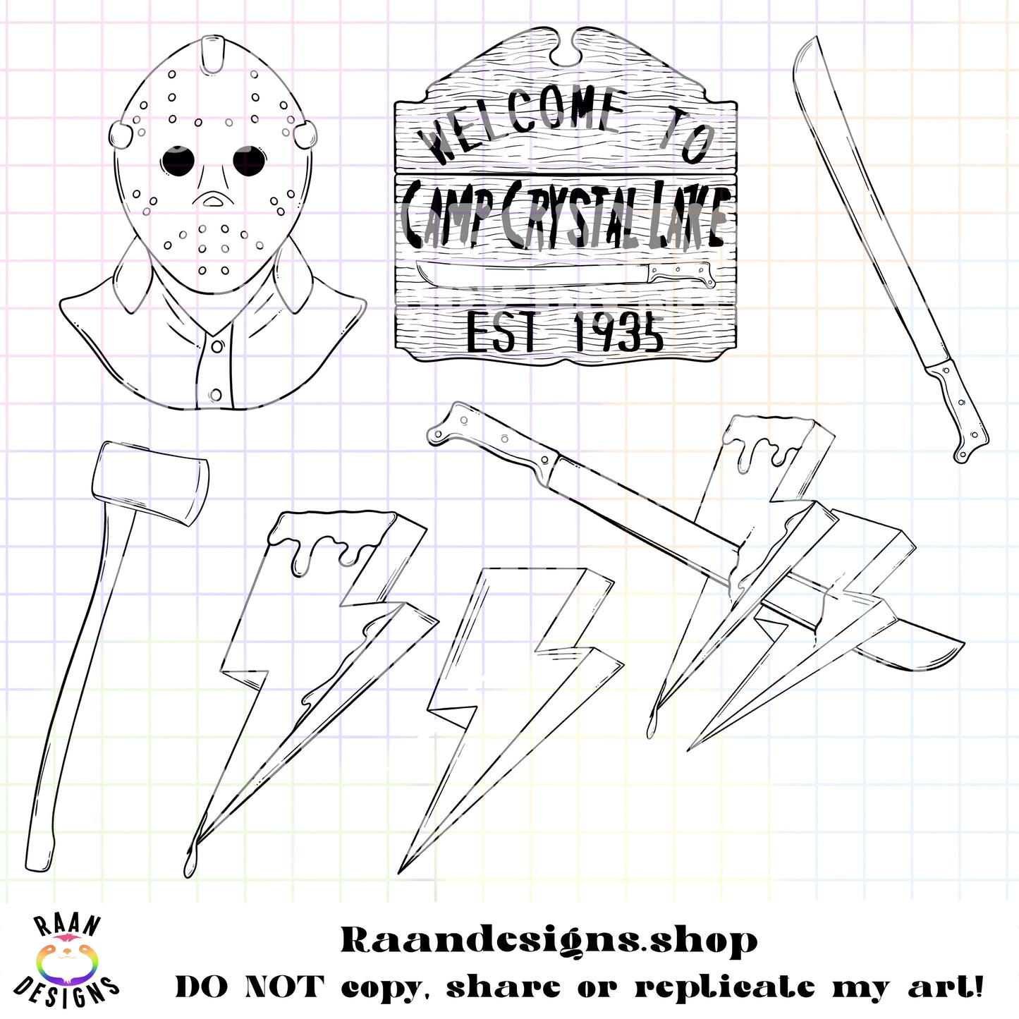 Jason Voorhees Procreate Stamp