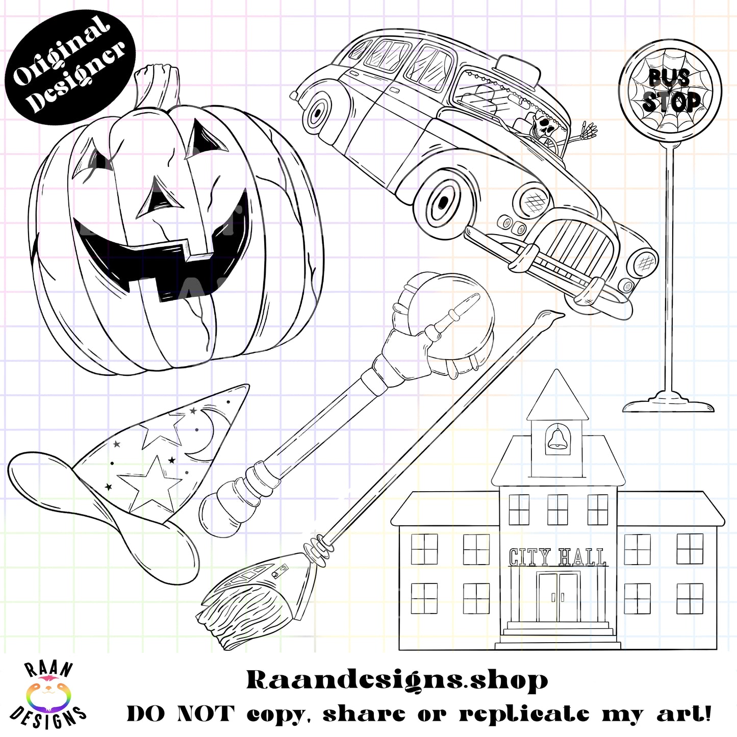Halloweentown Outline Bundle