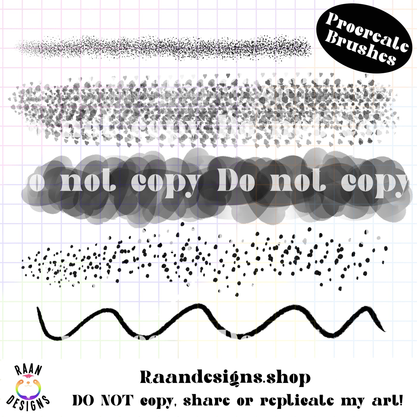 RAAN Brush Set 1-Set of 5 Procreate Brushes