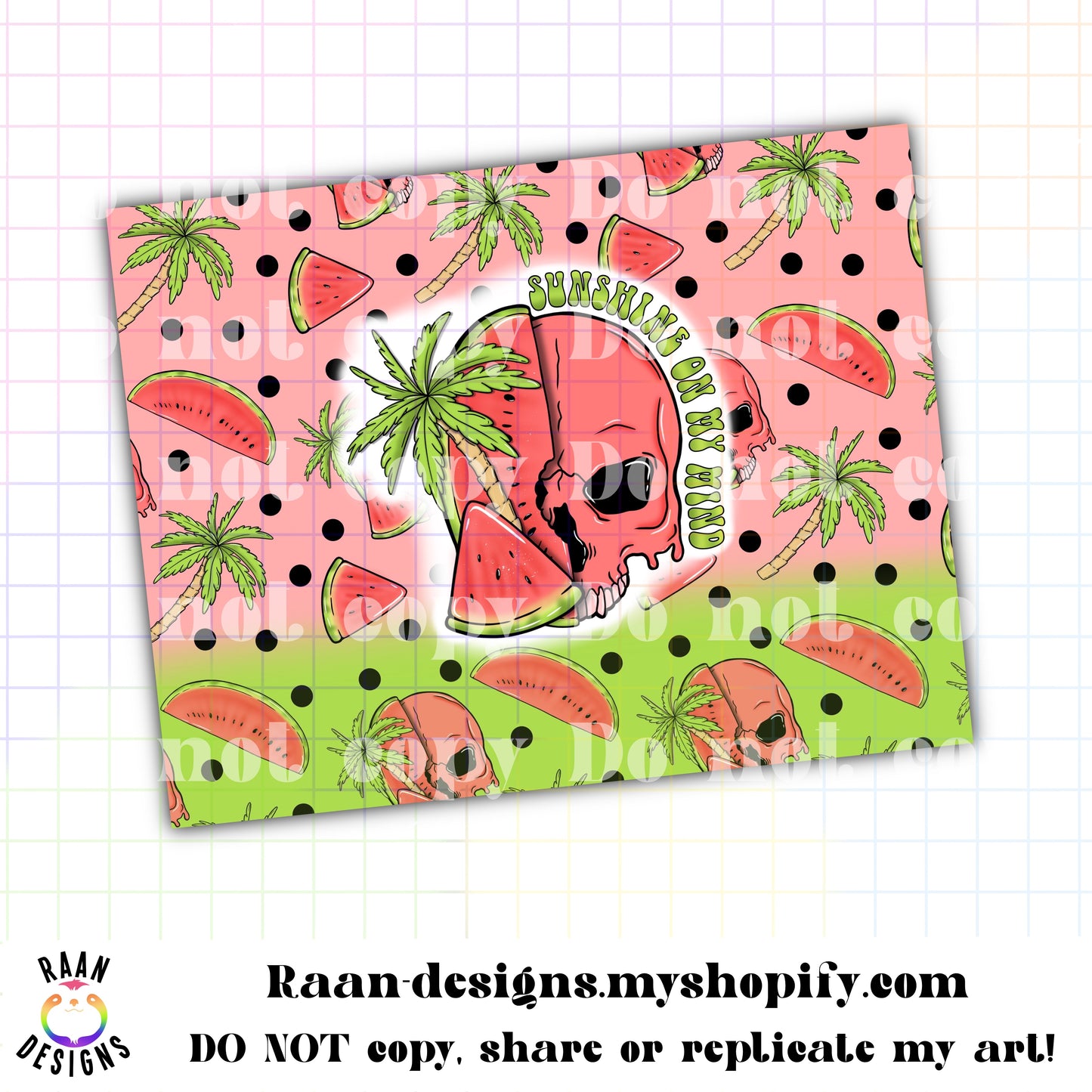 Watermelon Skelly Tumbler