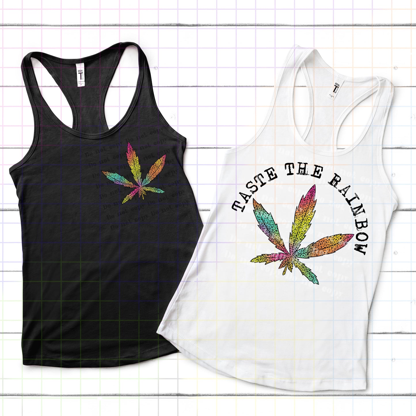 Rainbow Pot Leaf-Accent/Pocket Decal