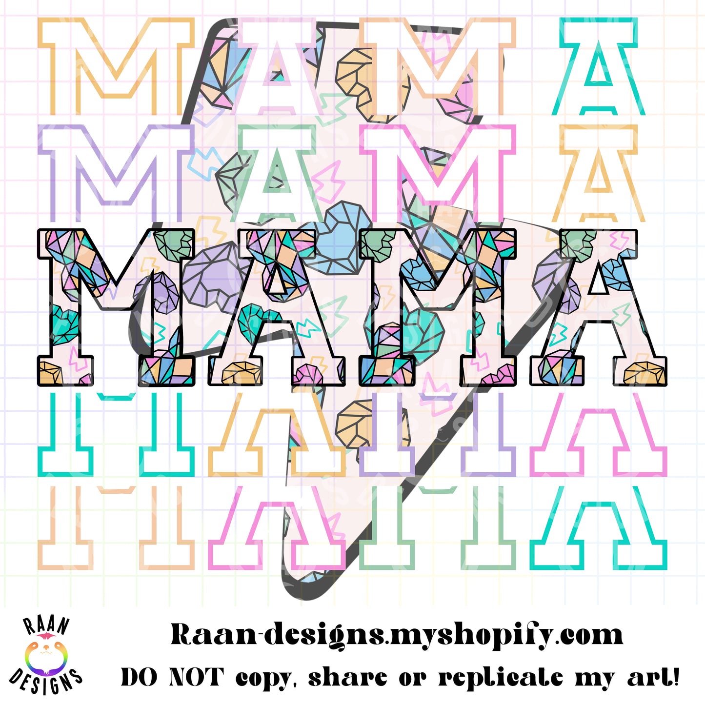 MAMA MAMA MAMA glass heart