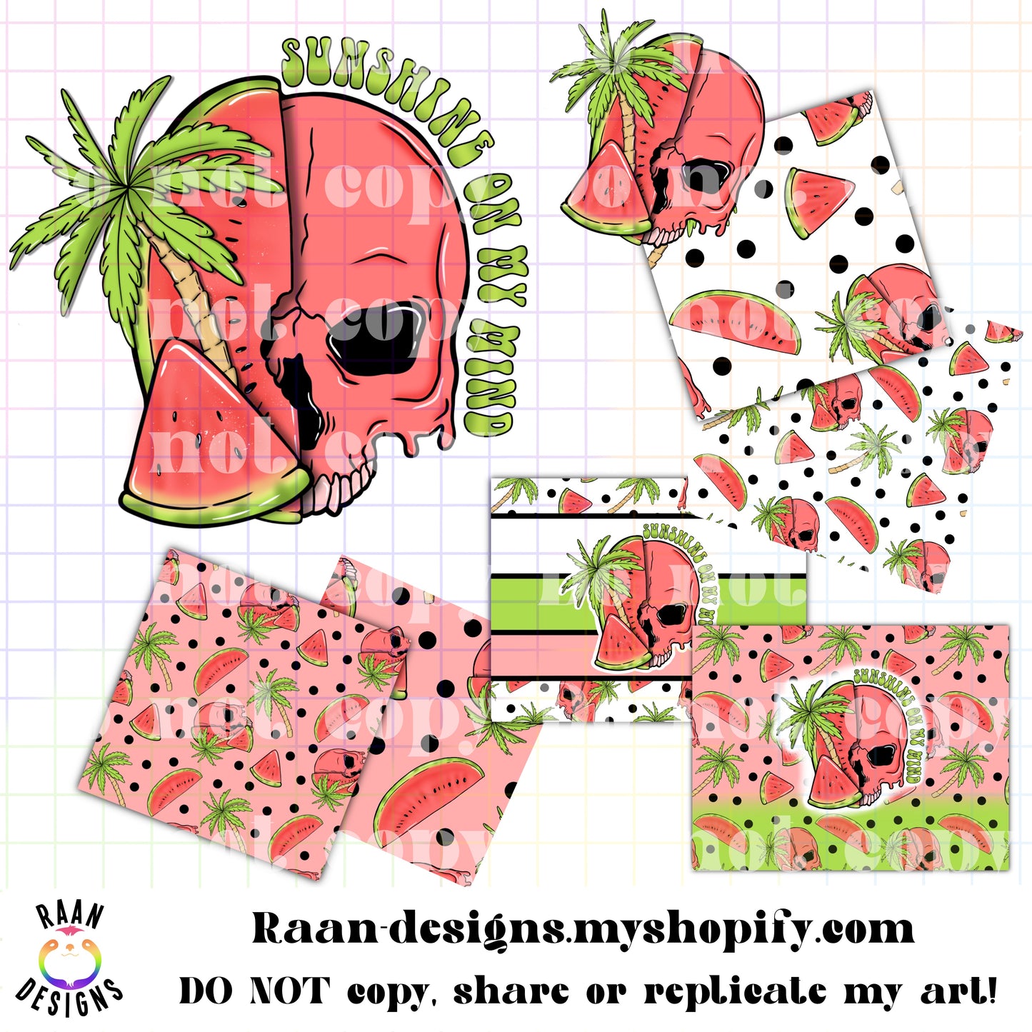 Watermelon Skelly+Sunshine On My Mind Bundle Set