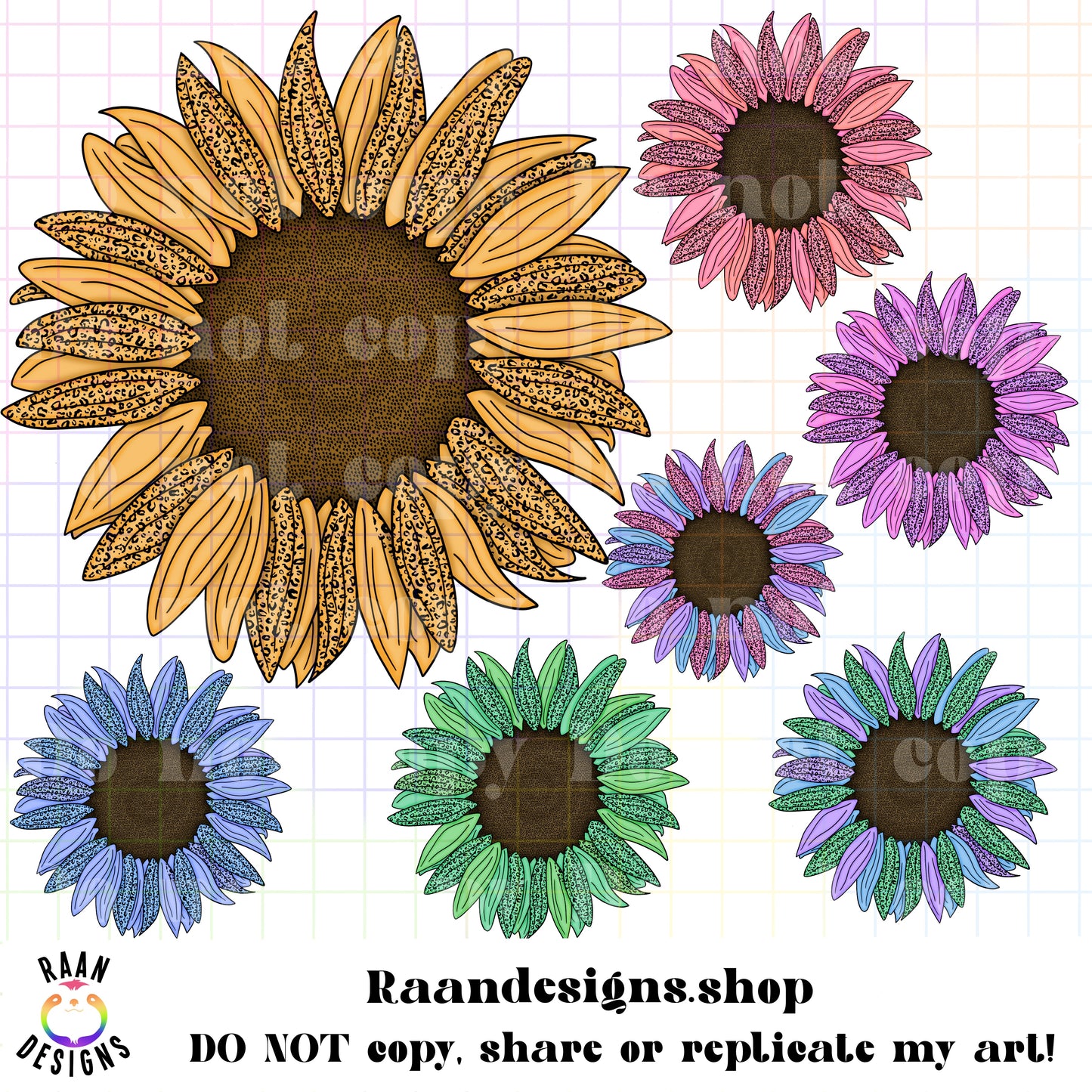 Cheetah Sunflower Element Bundle
