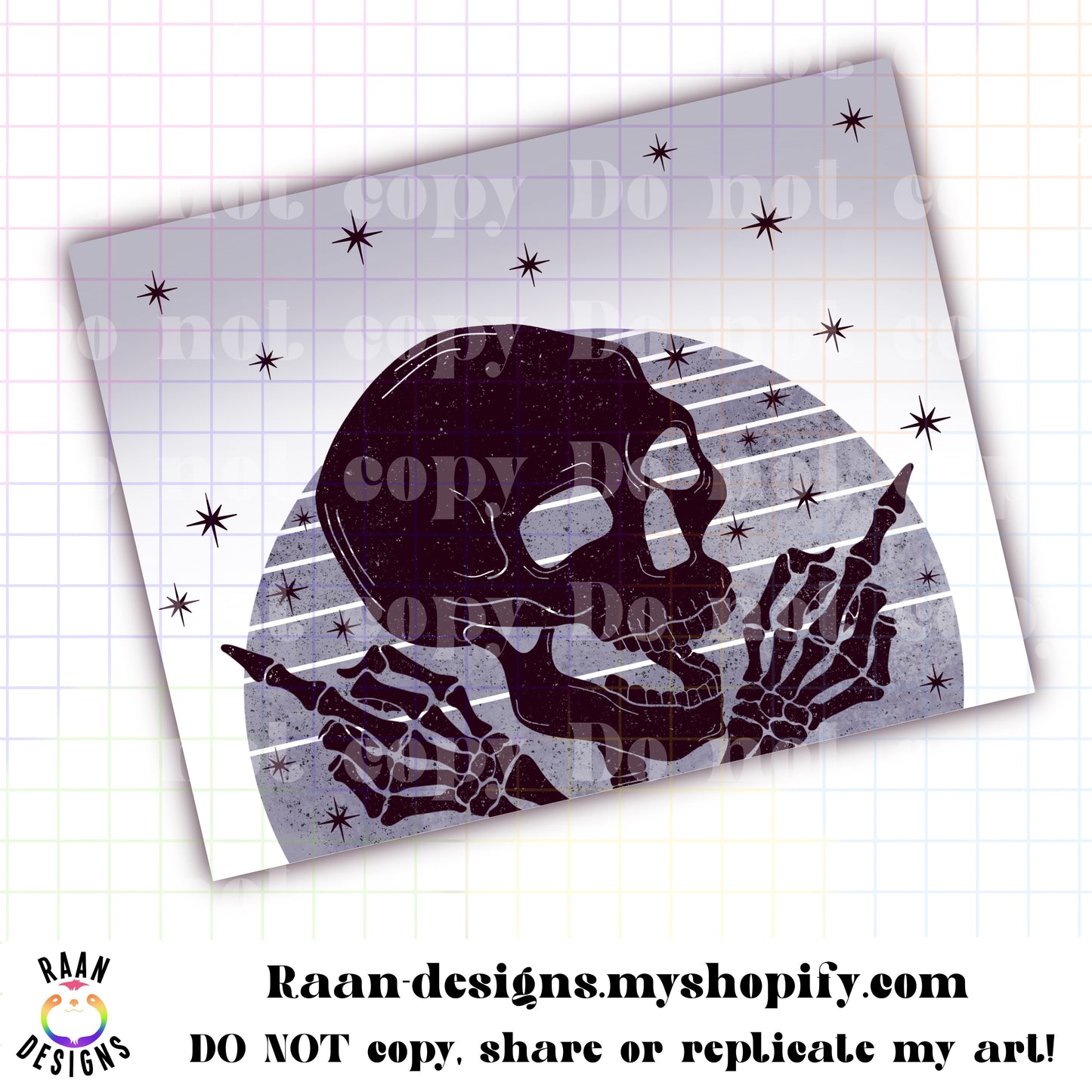 Skelly With Middle Fingers-Tumbler