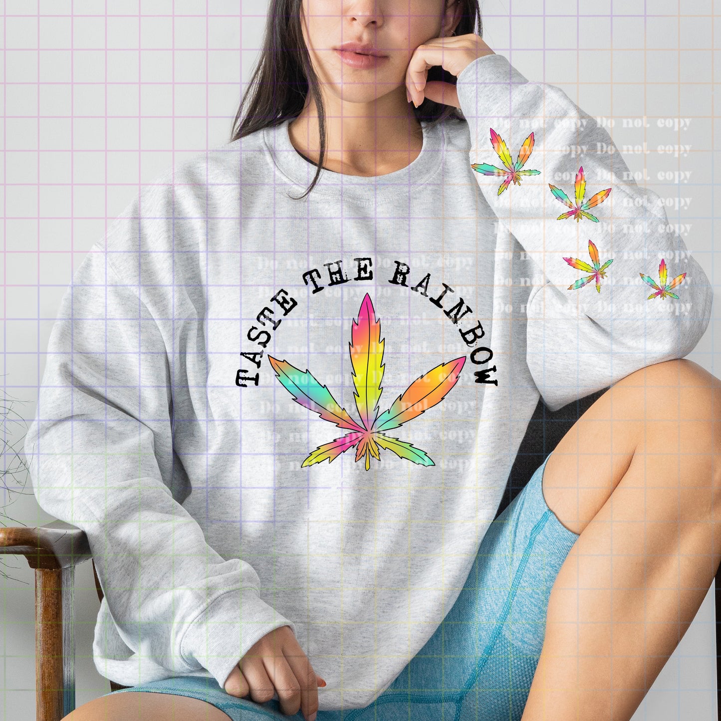 Rainbow Pot Leaf-Accent/Pocket Decal