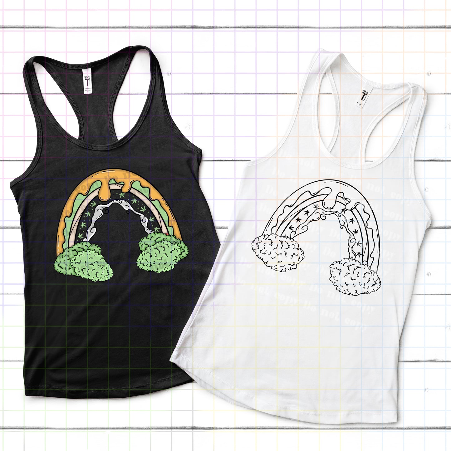 Weed Rainbow-Outline