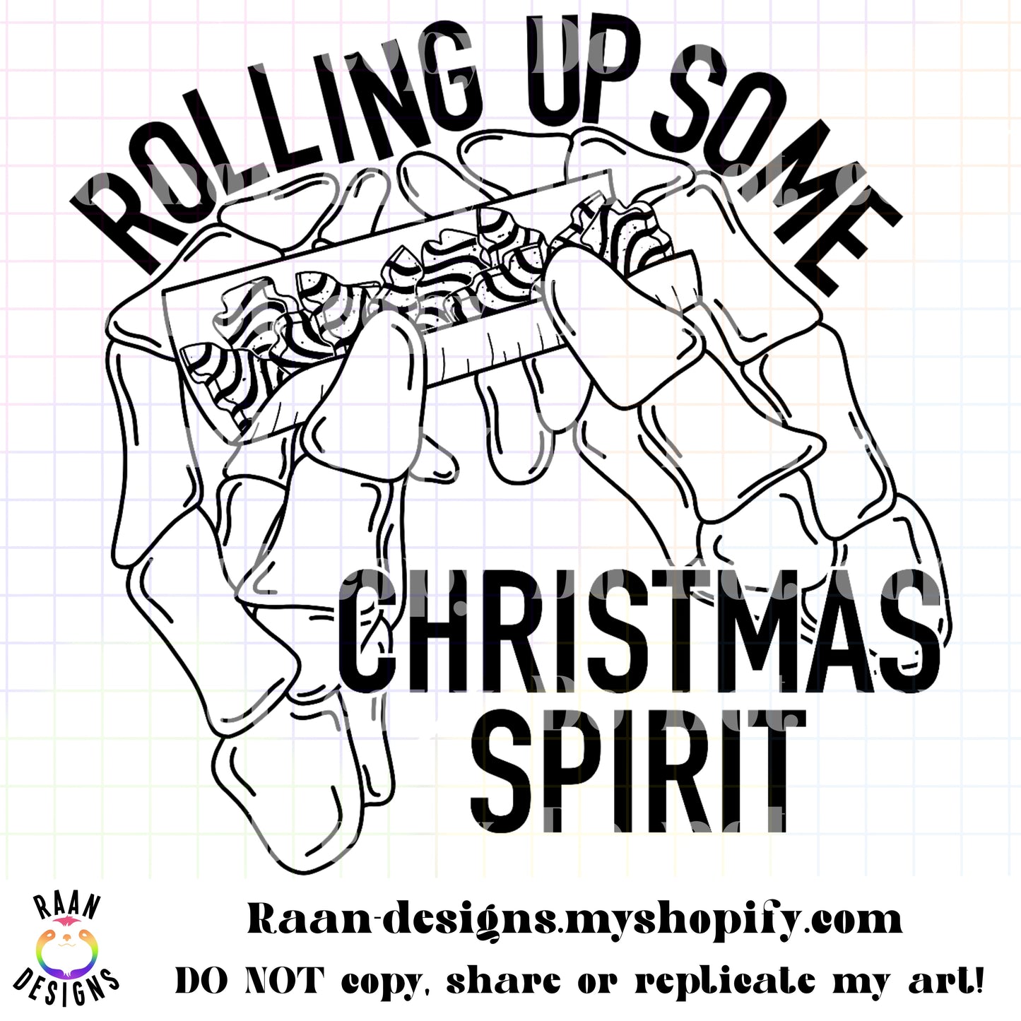Rolling Up Christmas Spirit-Solid Color