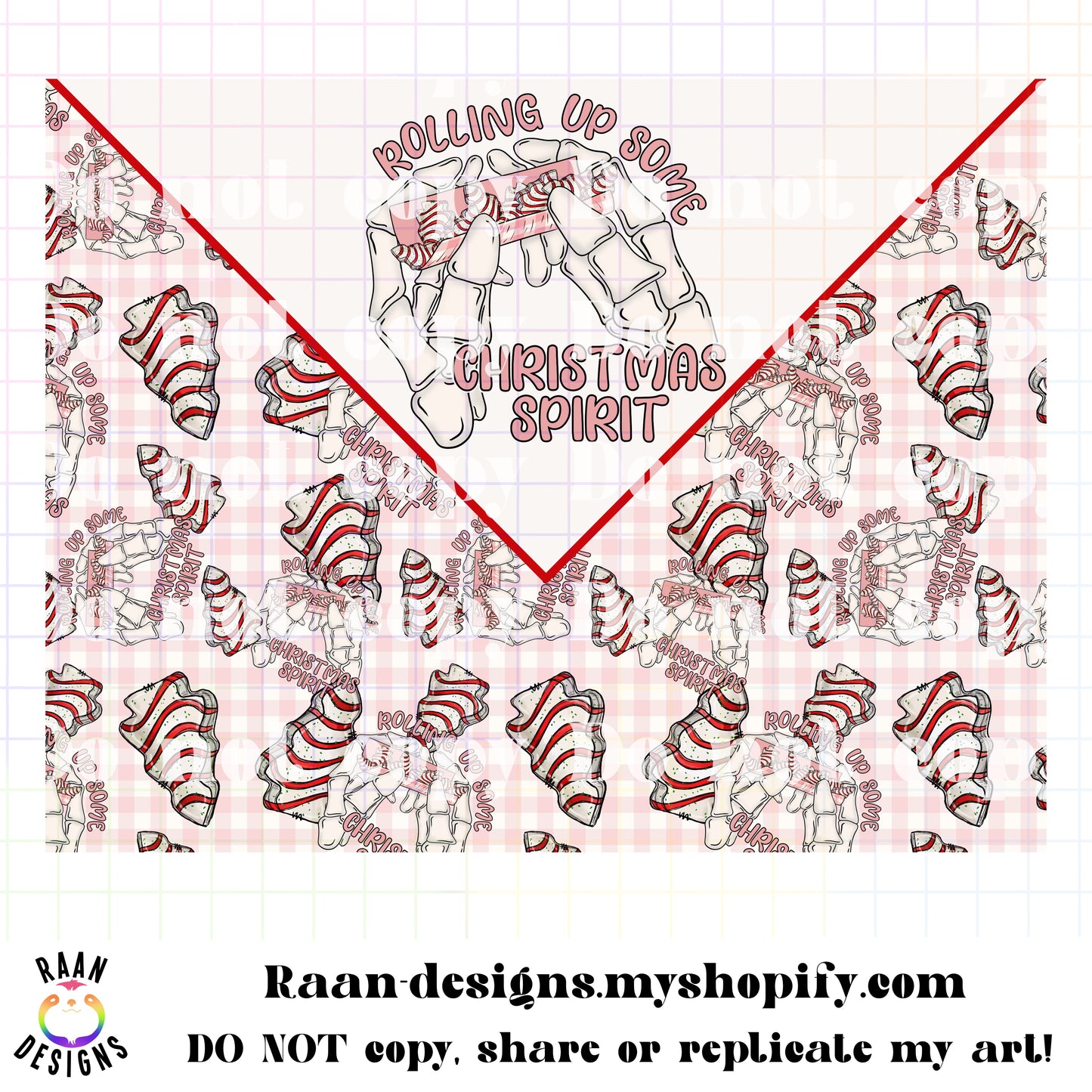 Rolling Up Christmas Spirit Tumbler Wrap