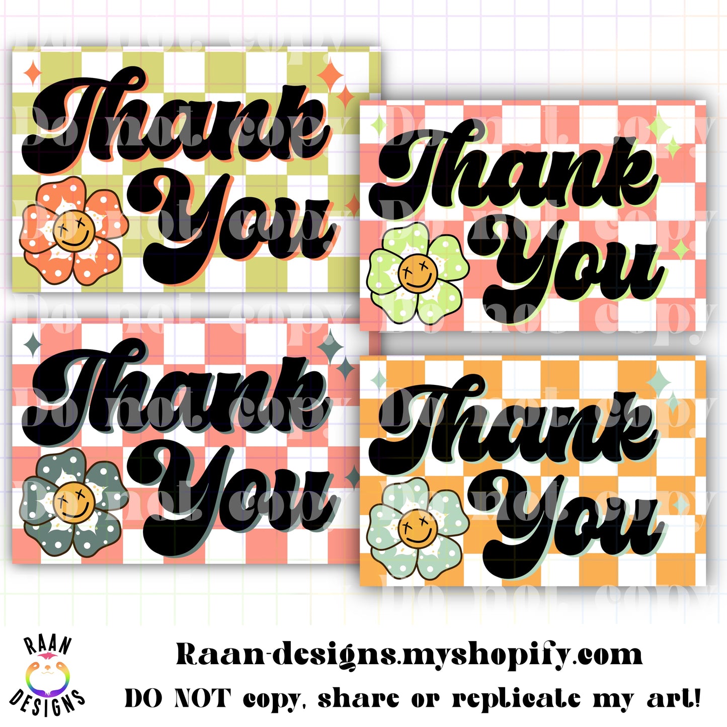 Retro Thank You Card Pack