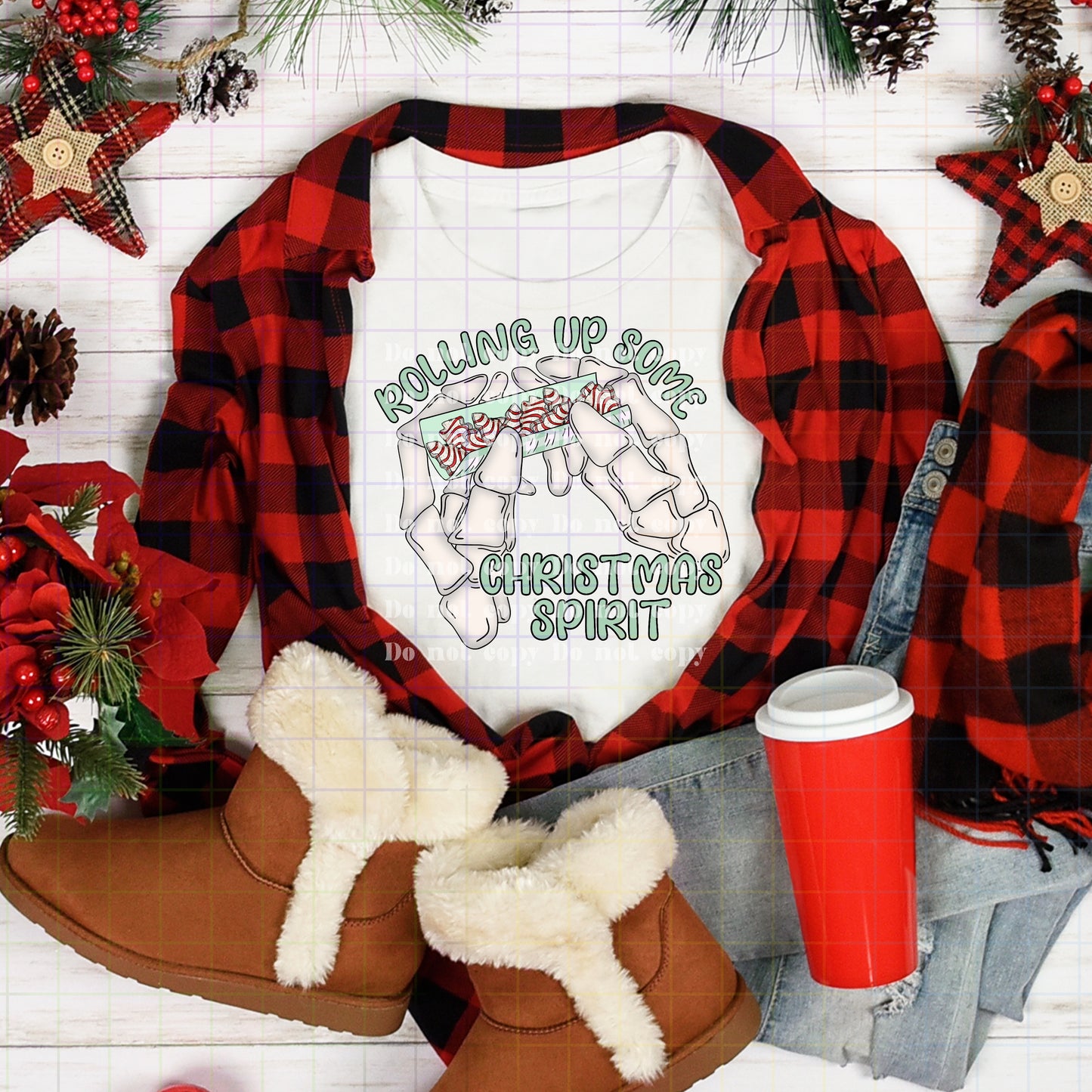 Rolling Up Christmas Spirit-Green Version
