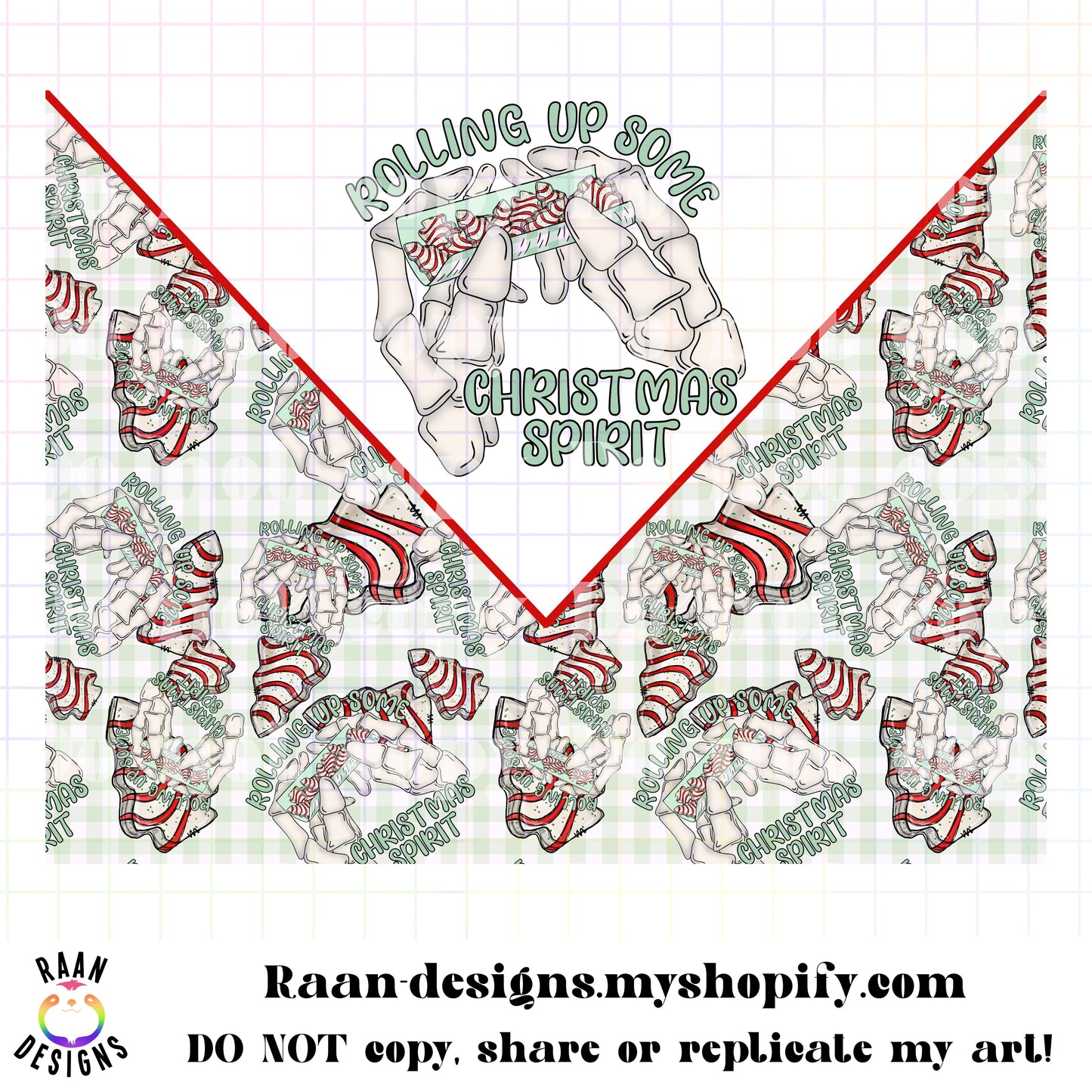 Rolling Up Christmas Spirit Tumbler-Green Version