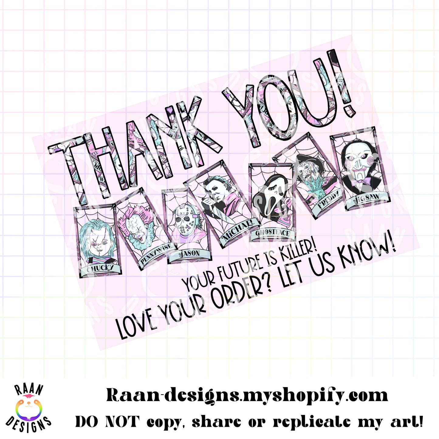 Pastel Killer Tarot Thank You Card
