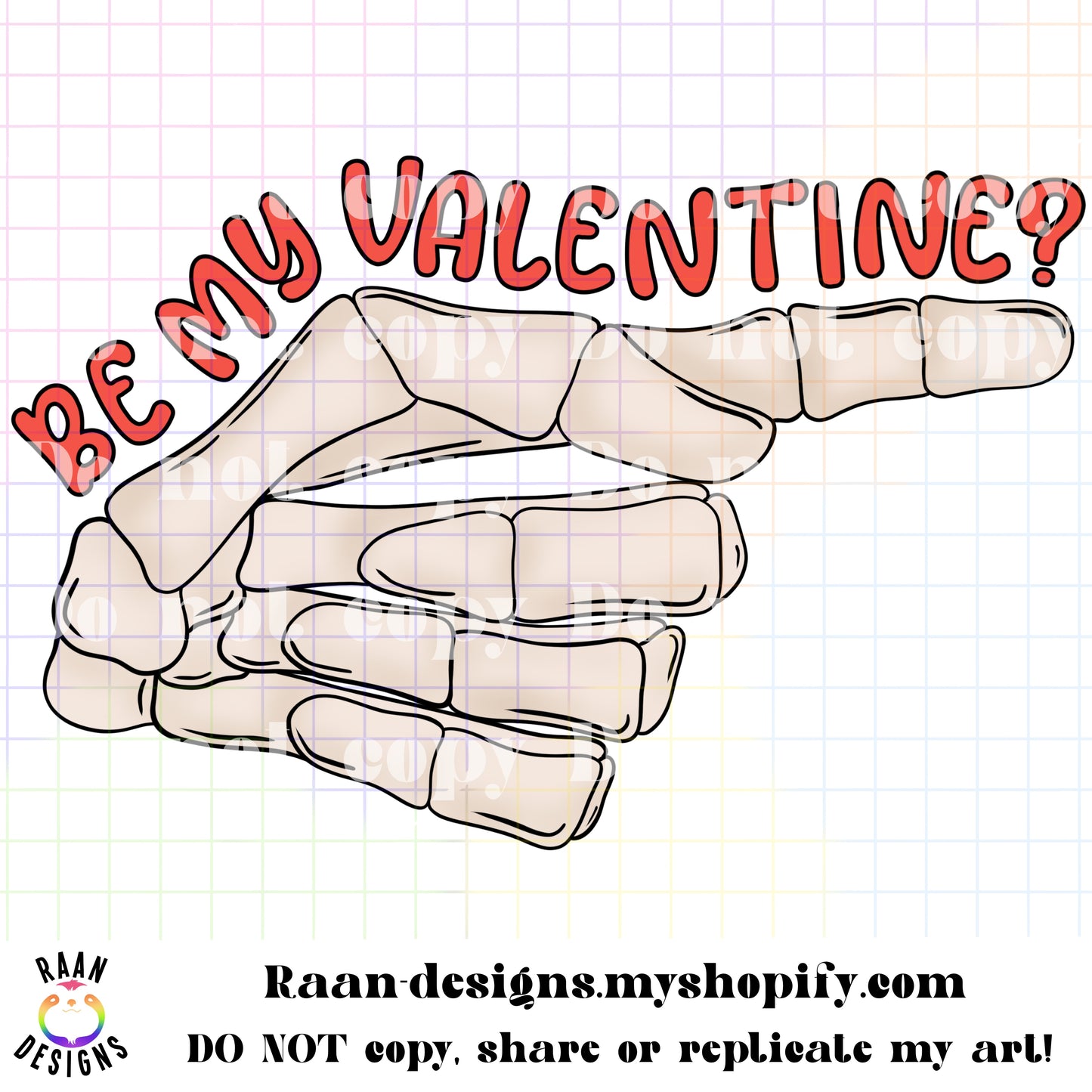 Be My Valentine? Skelly Hand Finger