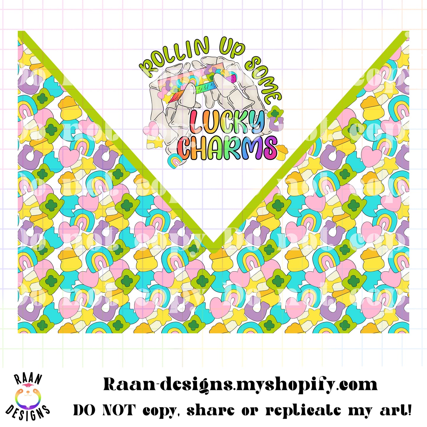 Rolling Up Lucky Charms-Tumbler Wrap