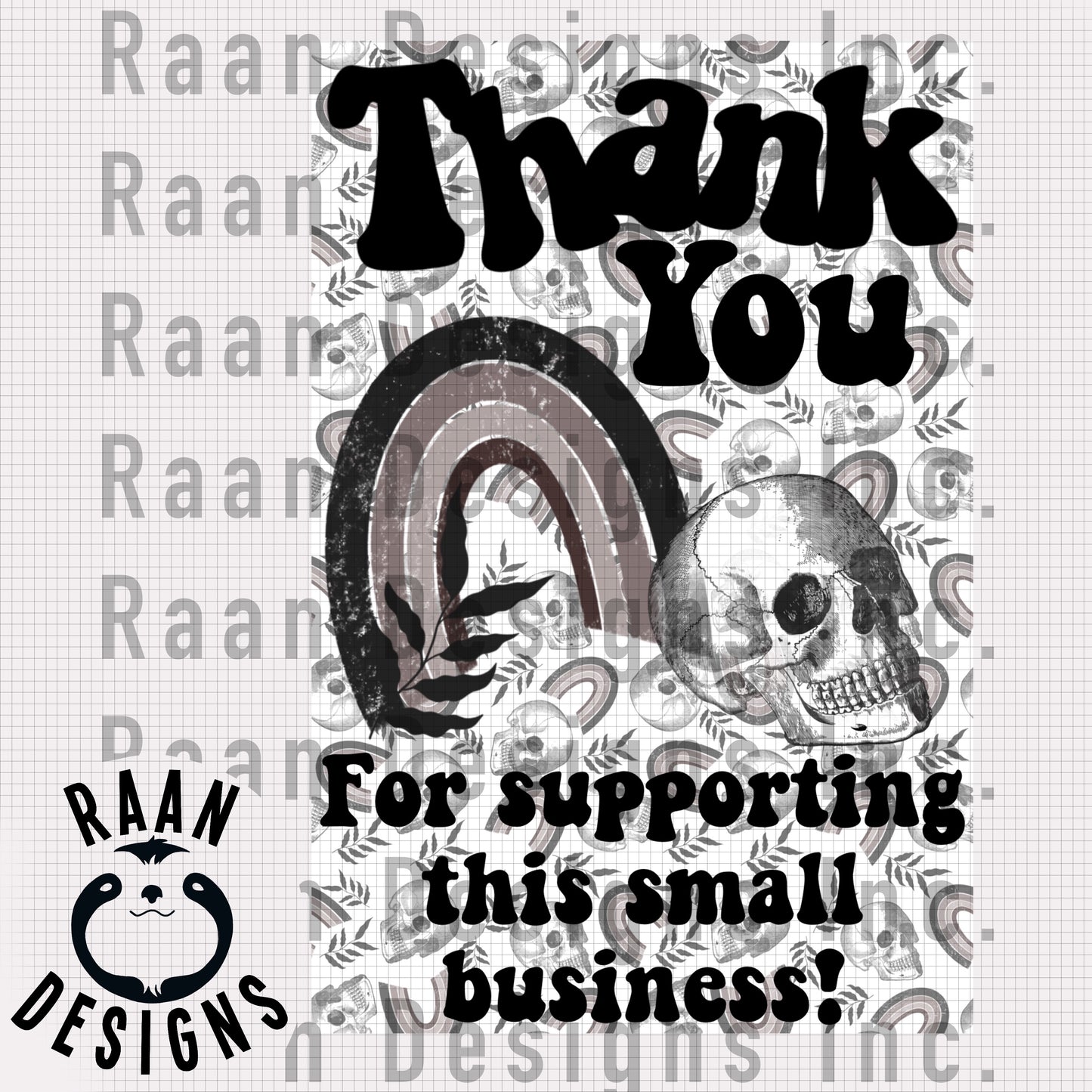 Rainbow Skull-Thank You
